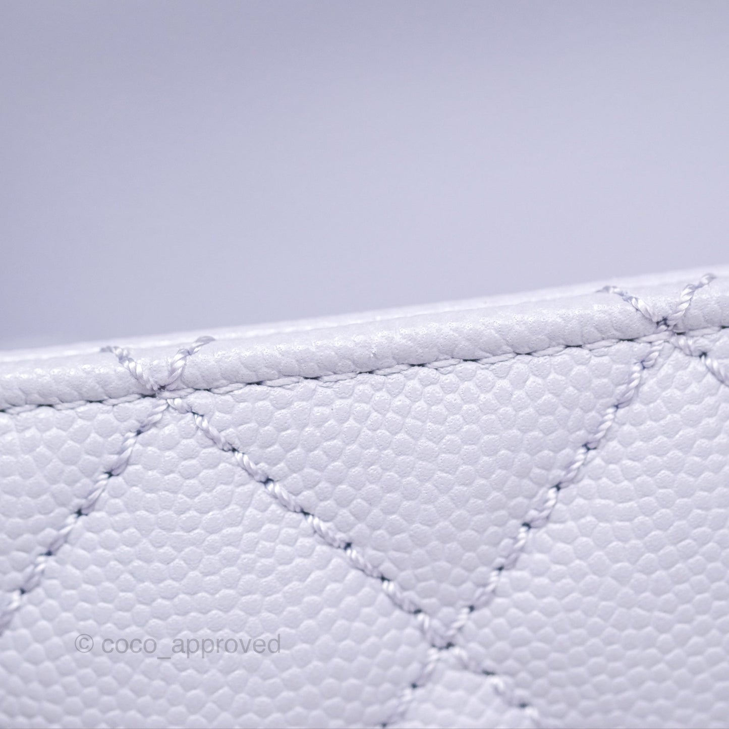 Chanel Small Coco Handle Quilted Lilac Caviar Gold Hardware