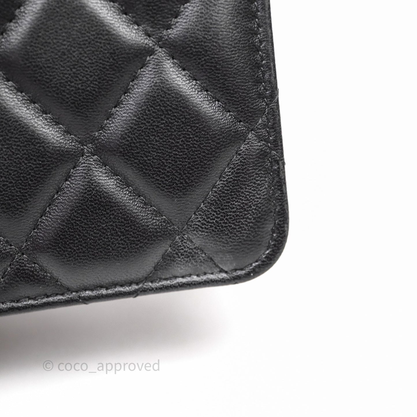 Chanel Jewel Hook Card Holder Black Lambskin Aged Gold Hardware