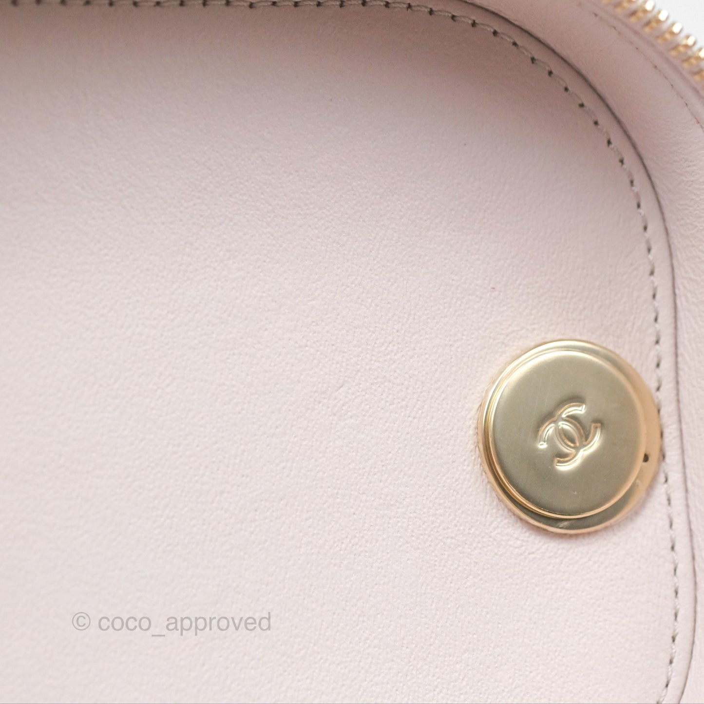 Chanel Small Quilted Top Handle Vanity Case Light Lilac Lambskin Gold Hardware