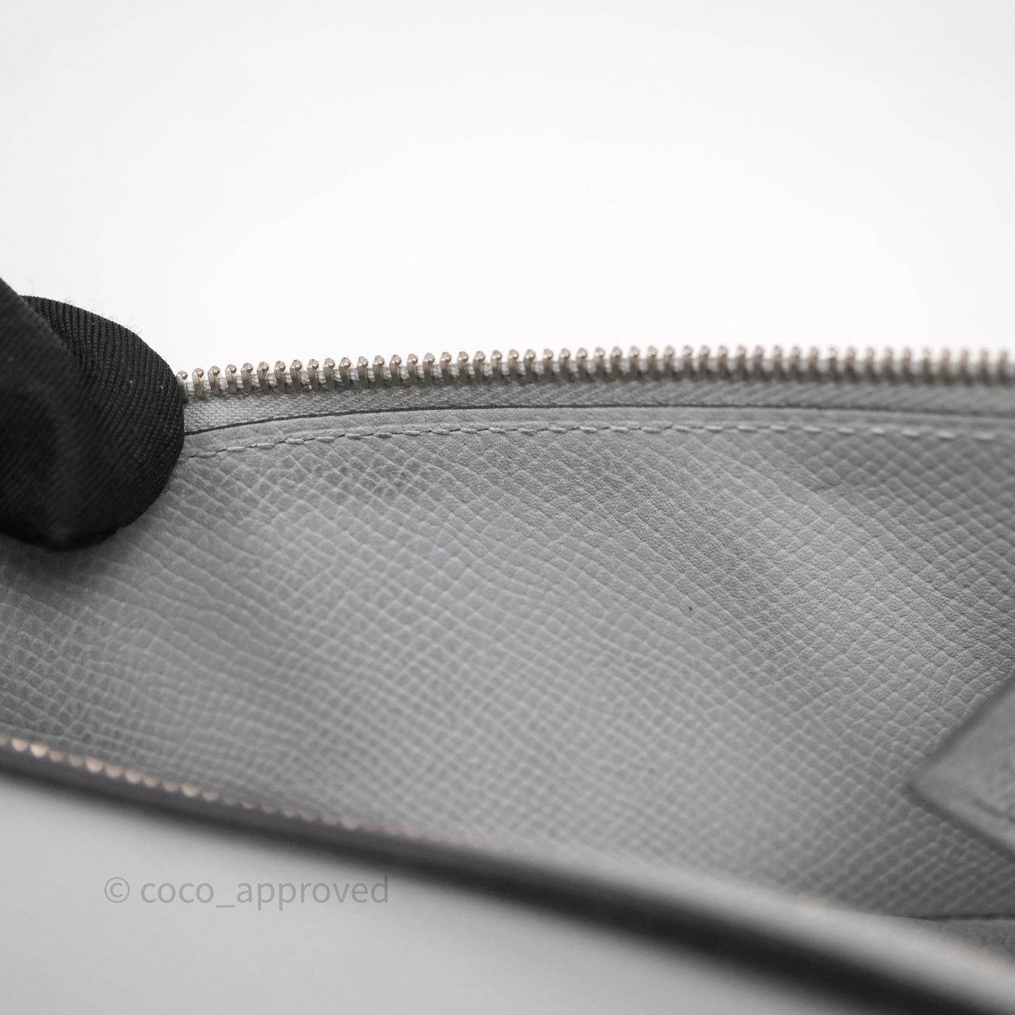 Hermès Bearn Long Wallet Gris Epsom Palladium Hardware