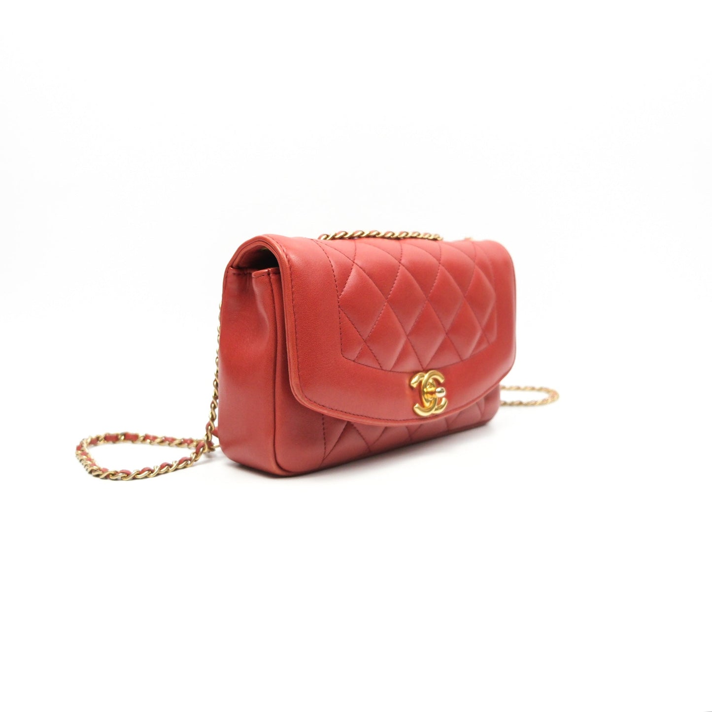 Chanel Diana Reissue Brick Red Gold Hardware