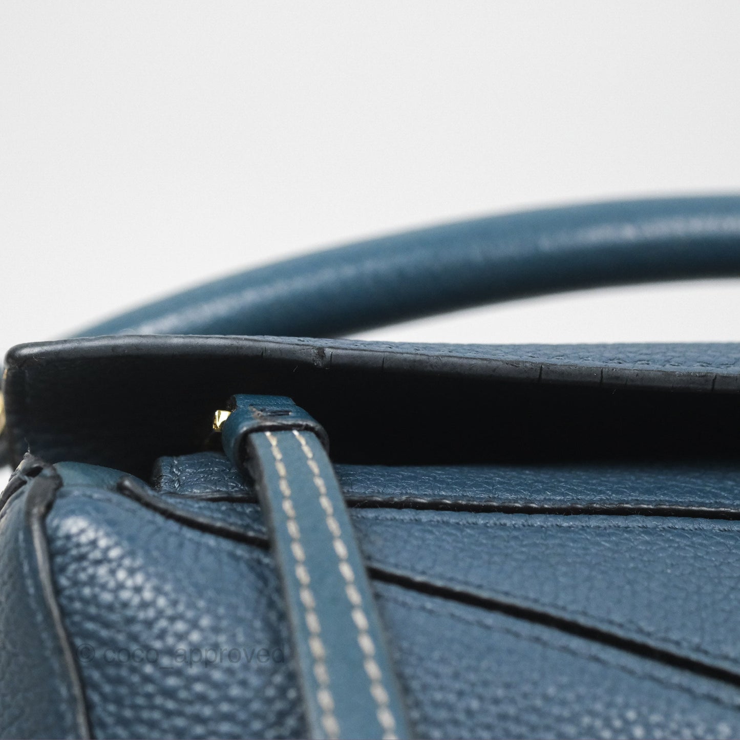 Loewe Small Puzzle Bag Navy Grained Calfskin