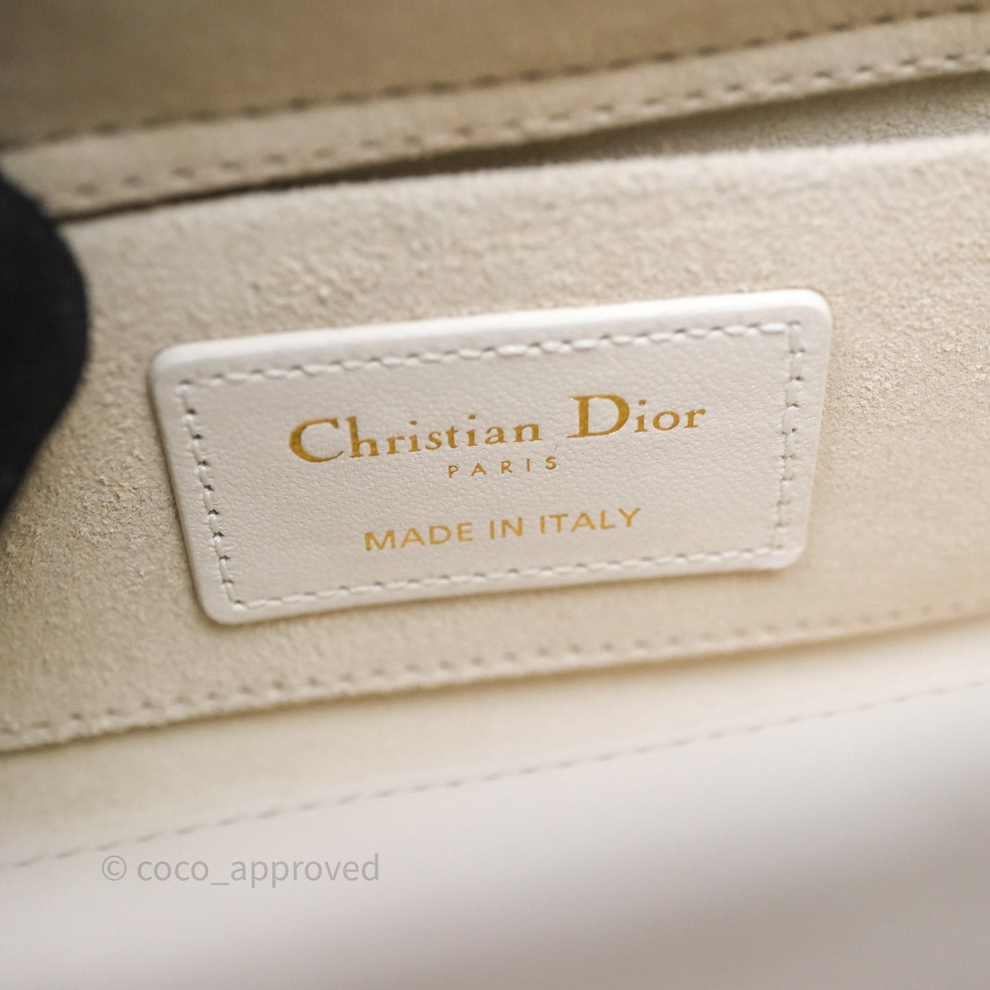 Christian Dior Mini Lady D-Joy White Light Gold Hardware