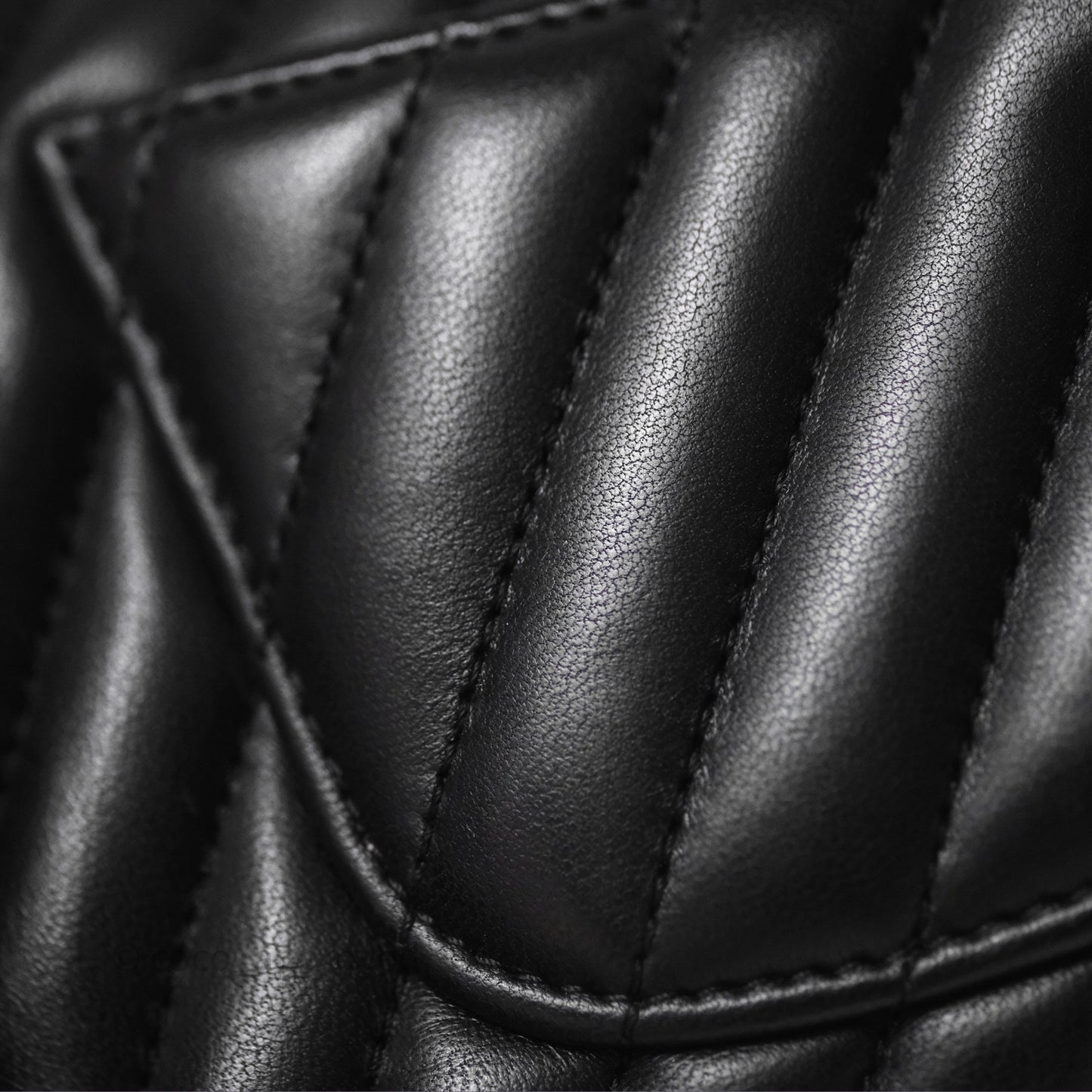 Chanel Mini Rectangular Chevron Black Lambskin Gold Hardware