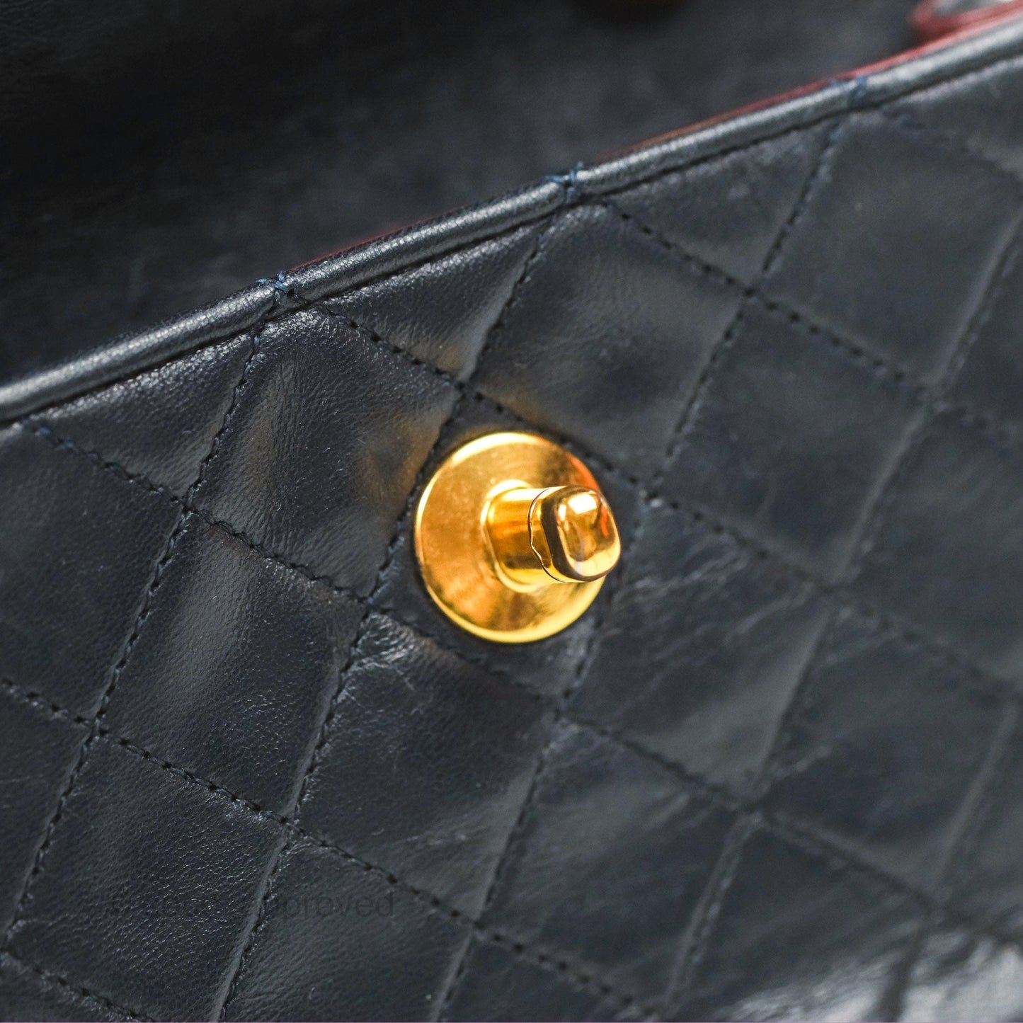 Chanel Mini Dark Navy Lambskin Flap Shoulder Bag 24K Gold Hardware