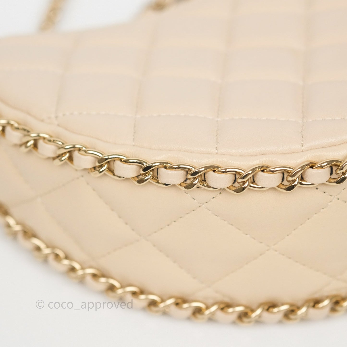 Chanel Small Hobo Bag Light Beige Lambskin Gold Hardware 23P