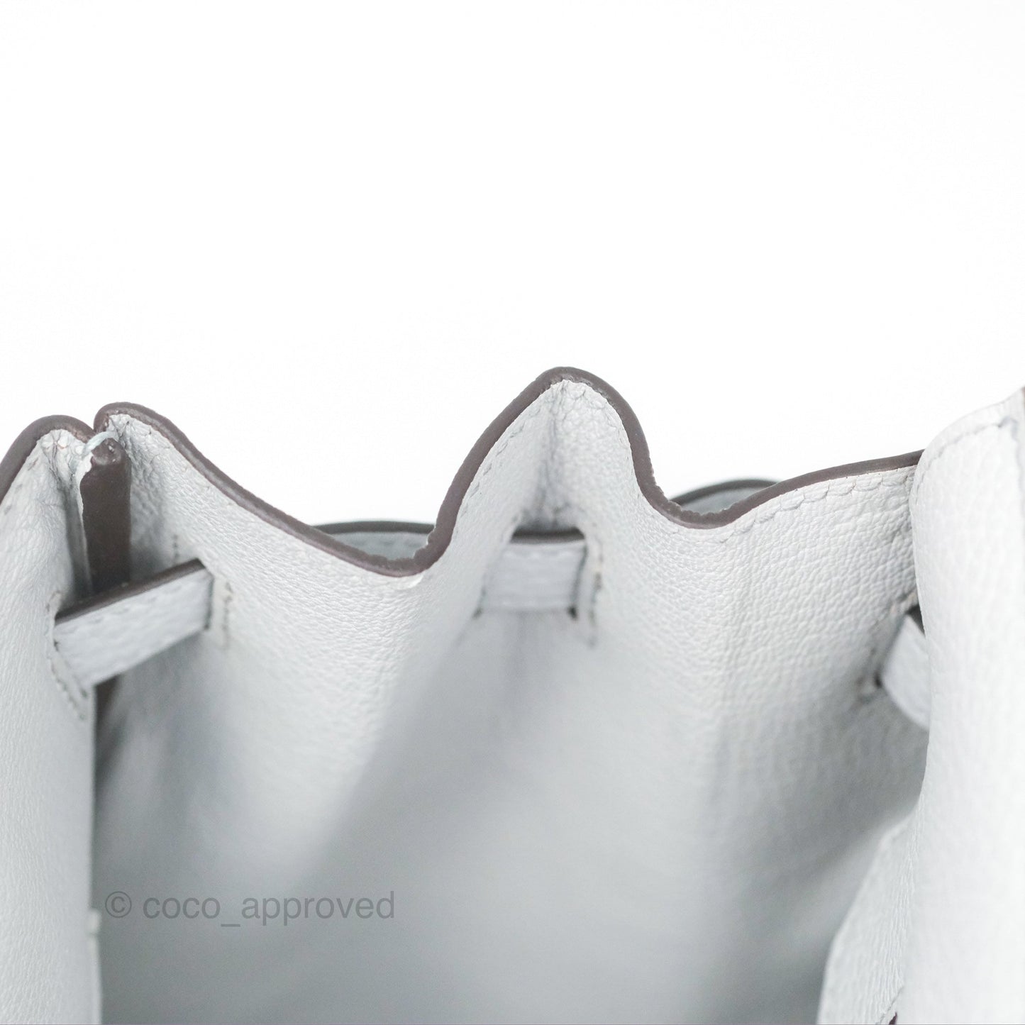 Hermès Birkin 30 Retourne Blue Pale Clemence Palladium Hardware