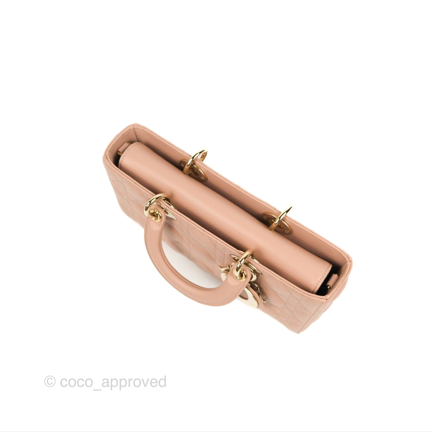 Dior Medium Lady D-Joy Bag Nude Pink Lambskin Cannage
