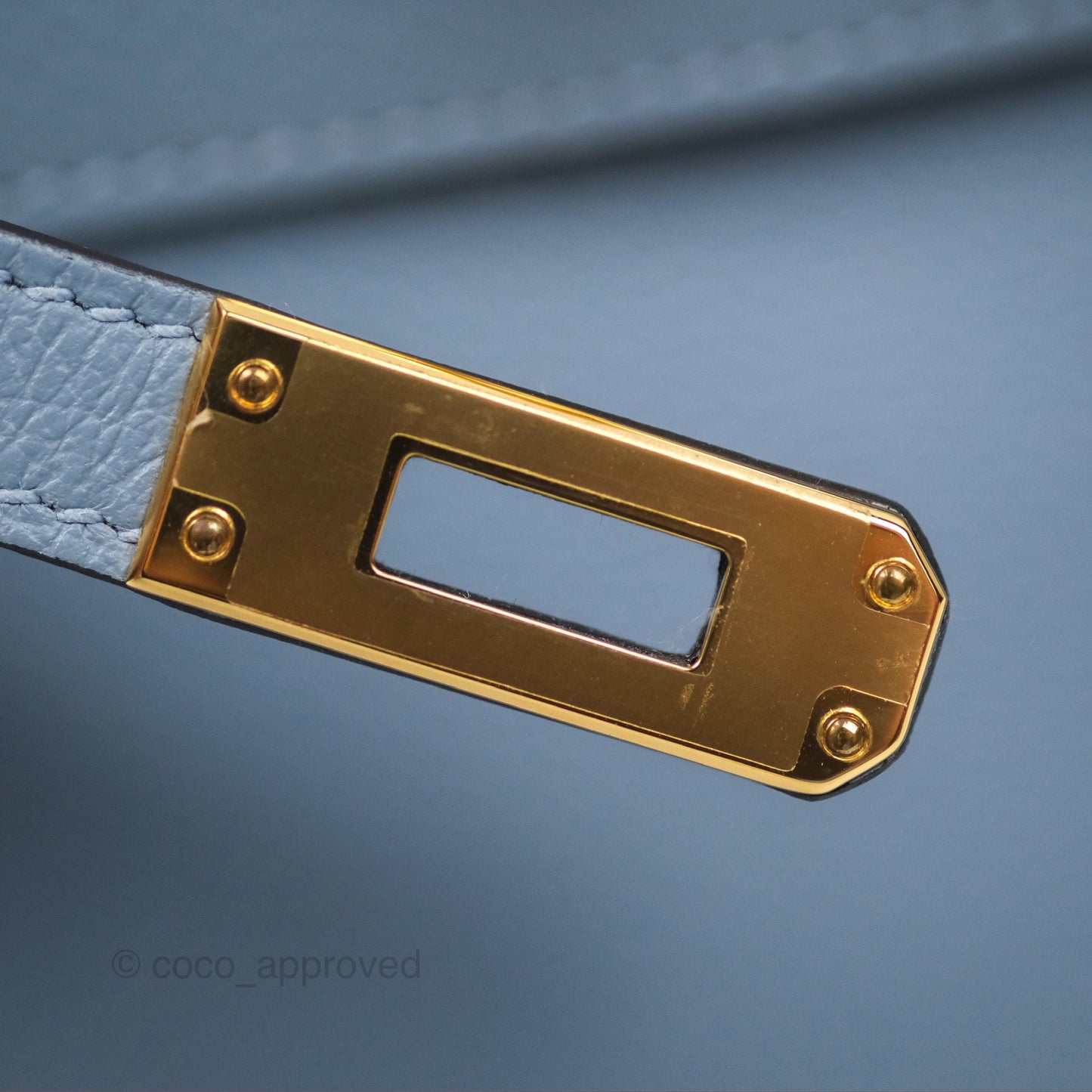 Hermès Kelly Danse II Bag Blue Lin J7 Evercolor Gold Hardware