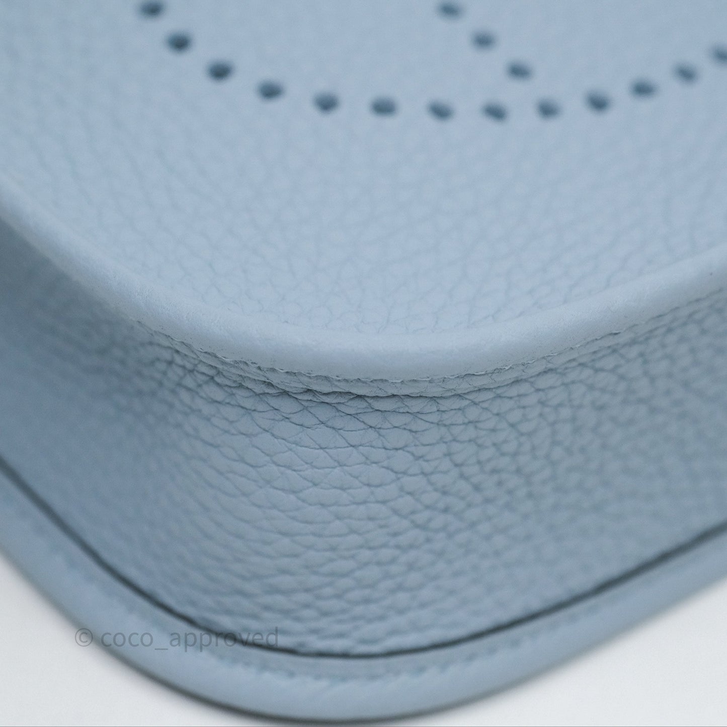 Hermès Mini Evelyne 16 Amazone Bleu Lin Taurillon Clemence Palladium Hardware