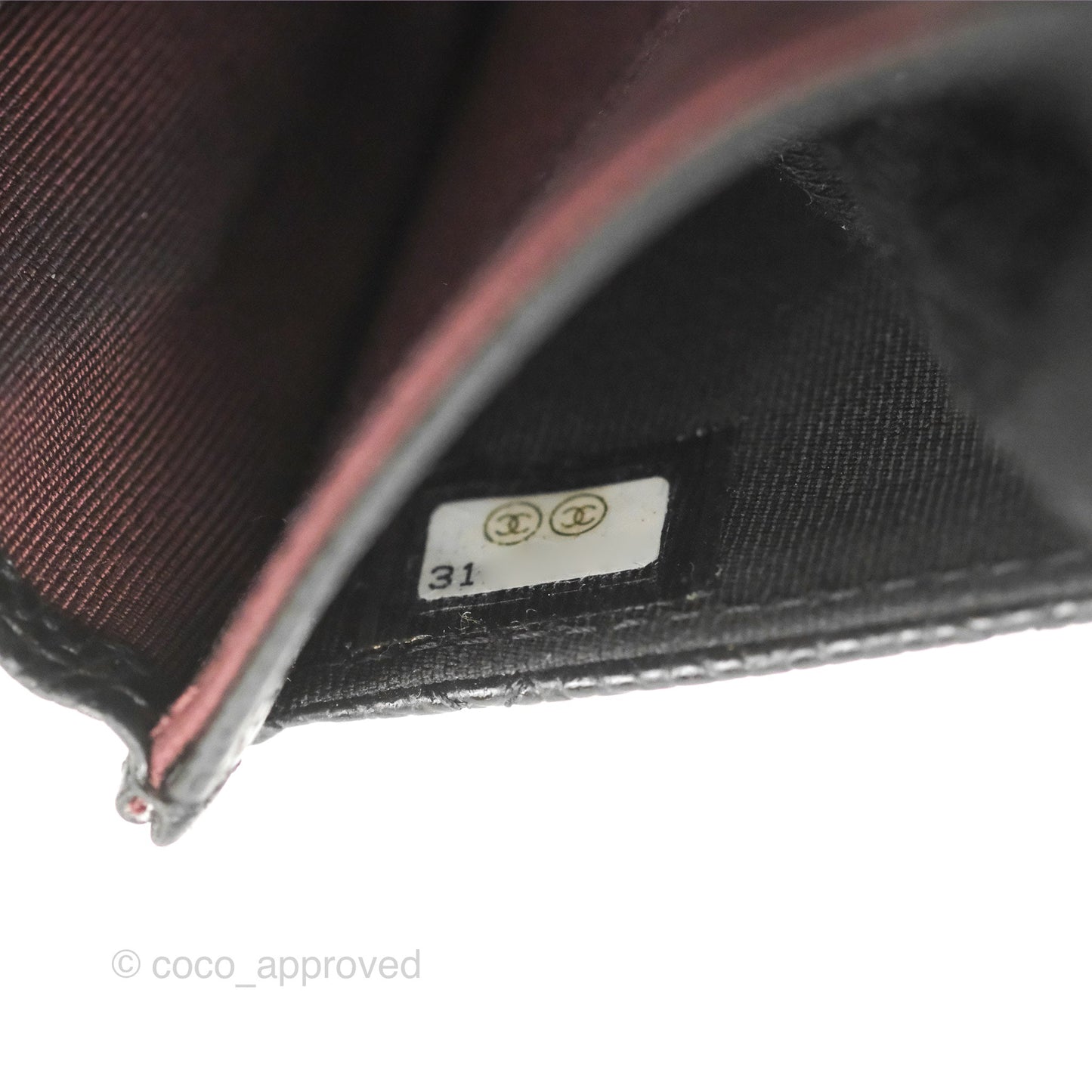 Chanel Classic Flap Card Holder Black Caviar Silver Hardware