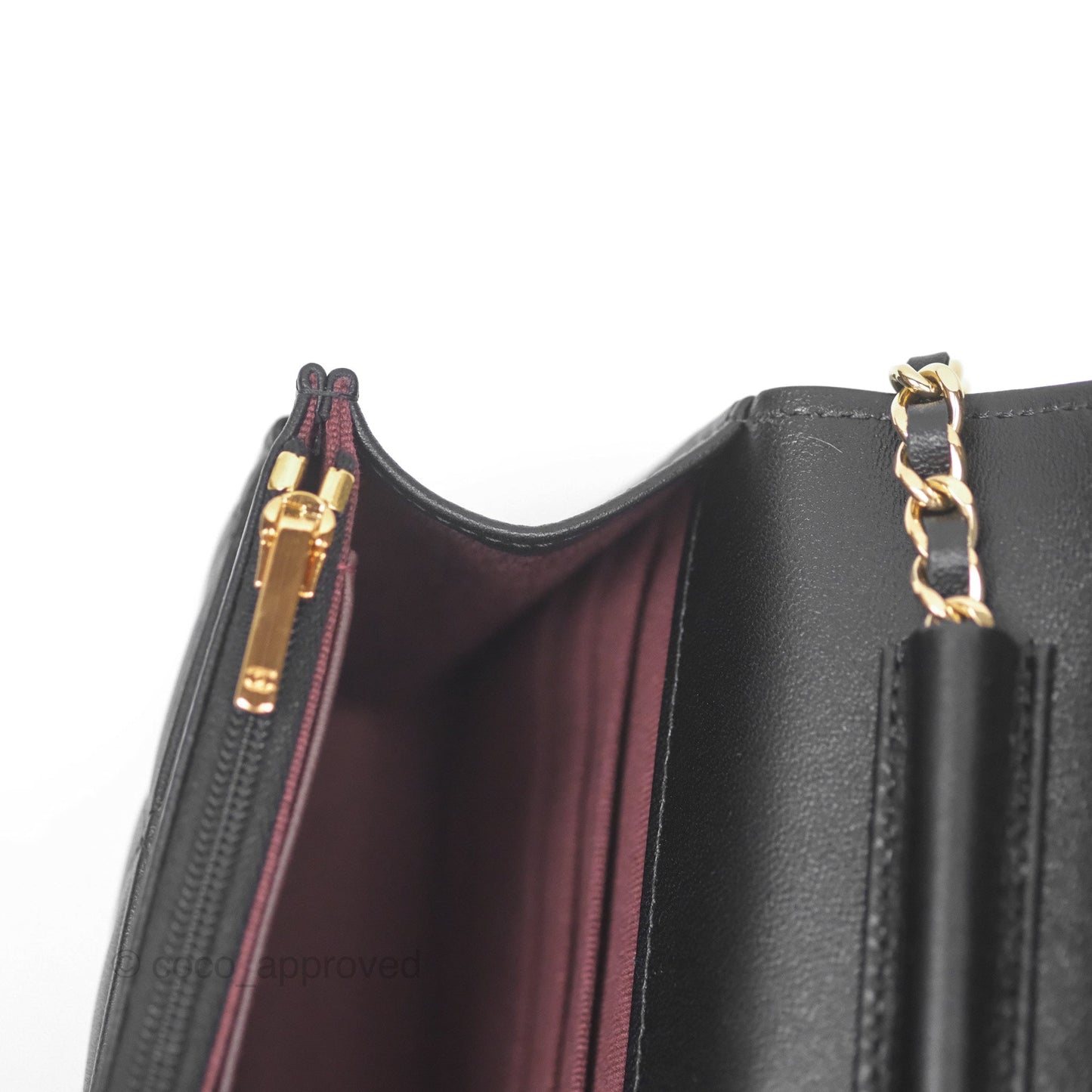 Chanel Quilted Classic WOC Black Lambskin Gold Hardware