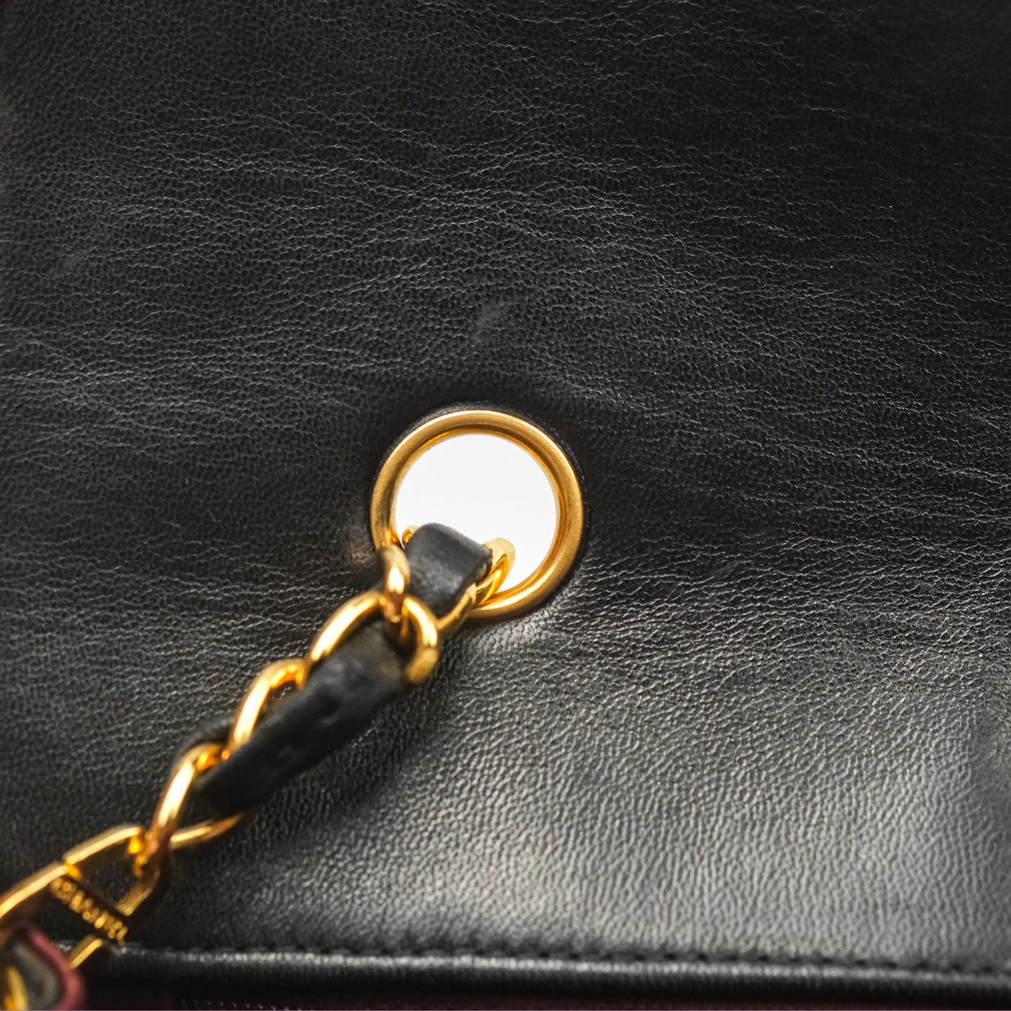 Chanel Vintage Small Quilted Classic Diana Flap Bag Black Lambskin 24K Gold Hardware