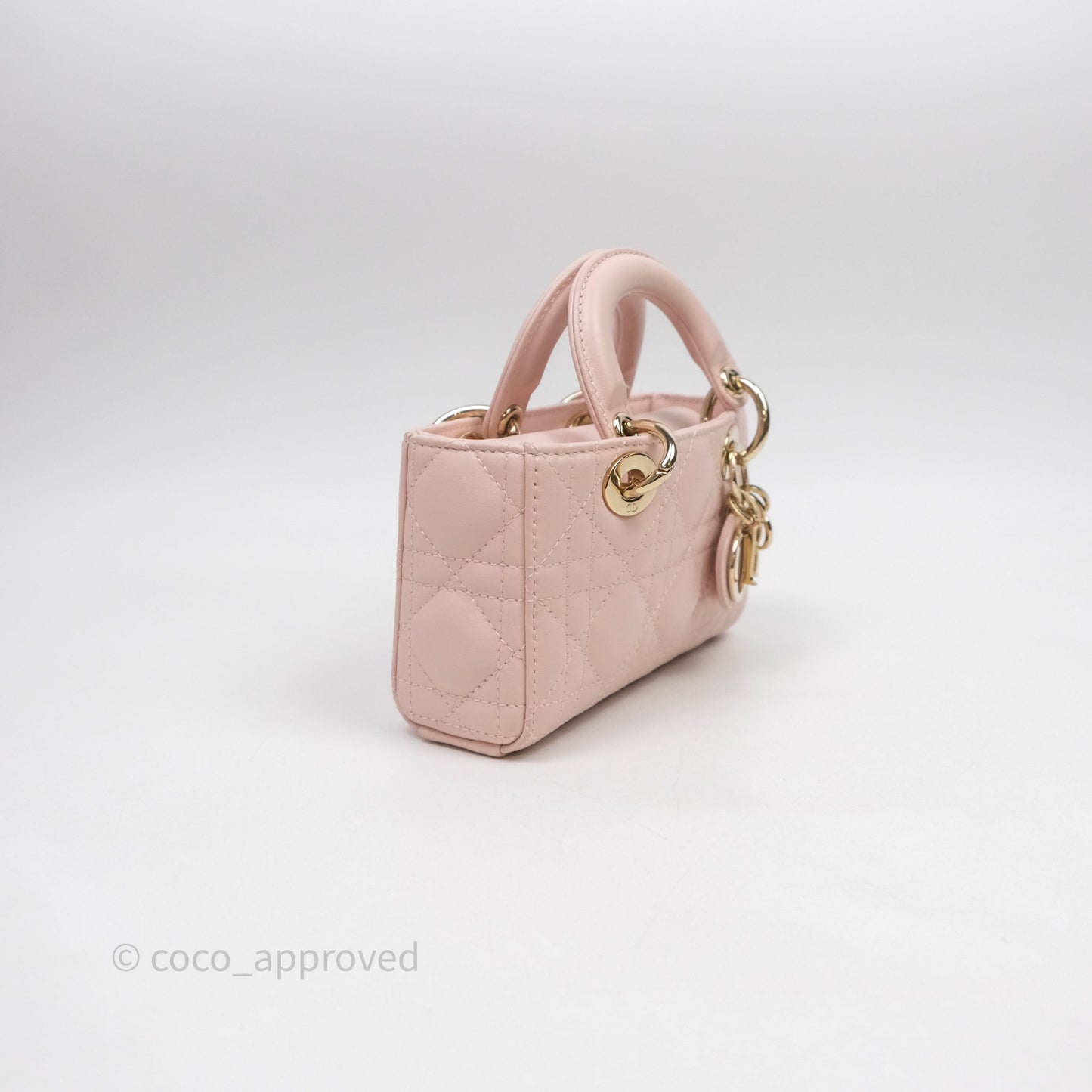 Dior Micro Lady D-Joy Bag Powder Pink Cannage Lambskin