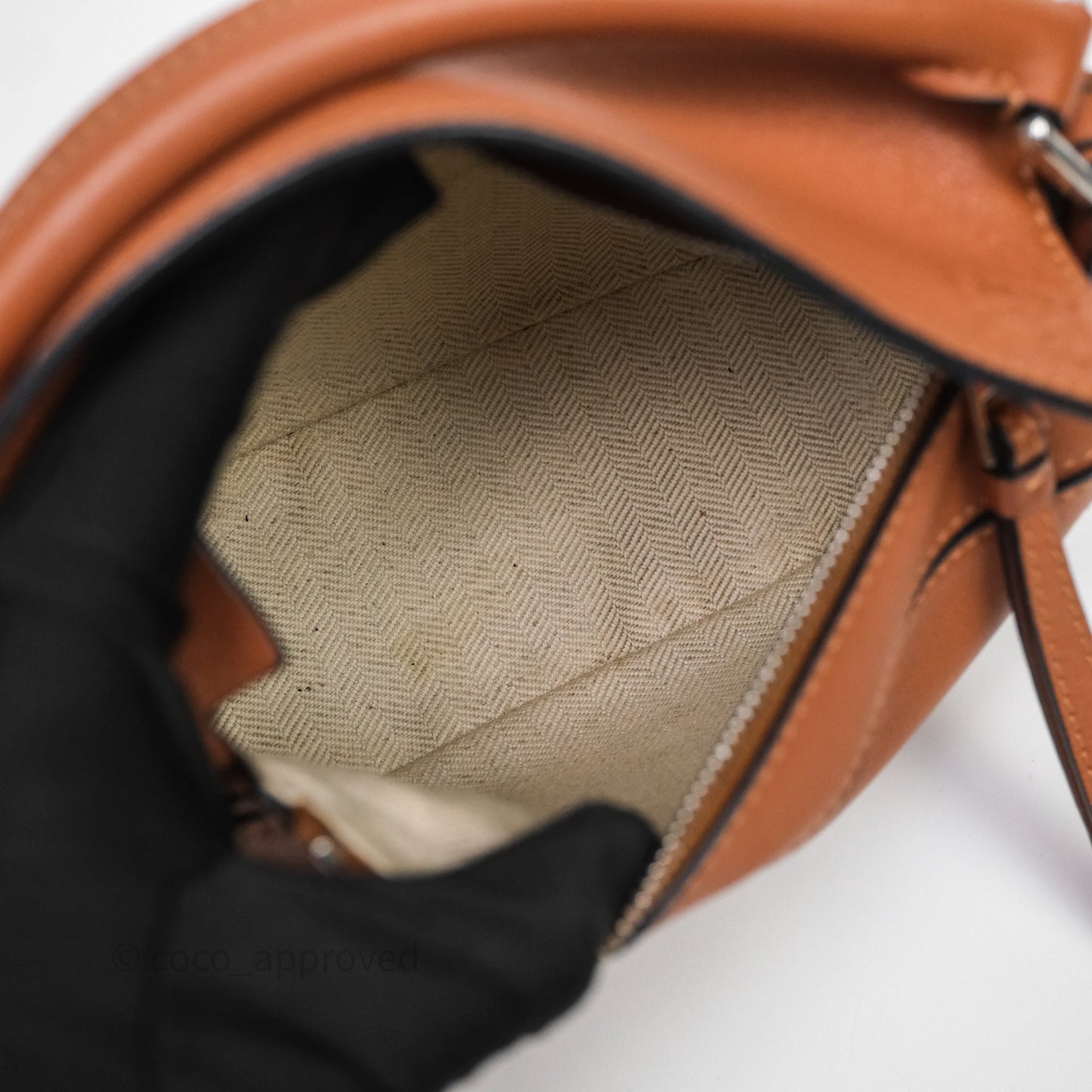 Loewe Mini Puzzle Bag Tan Calfskin Palladium Hardware