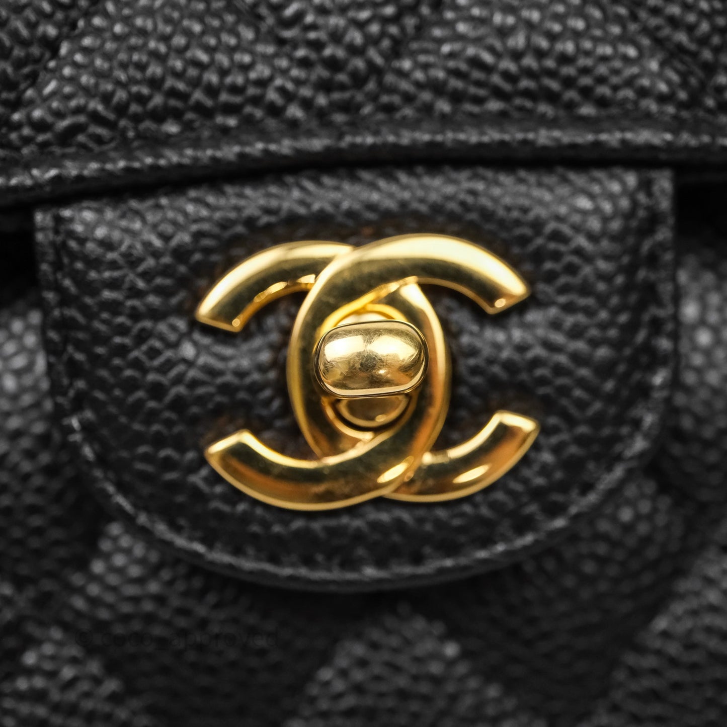 Chanel Small Classic Flap Quilted Black Caviar Gold Hardware