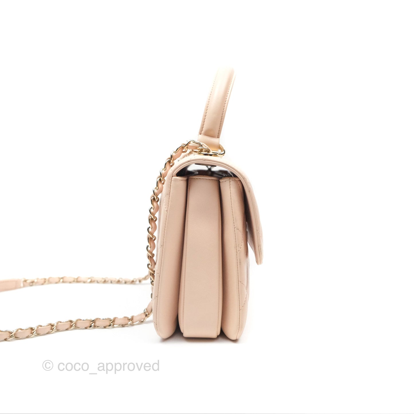 Chanel Trendy CC Small Beige Lambskin Gold Hardware