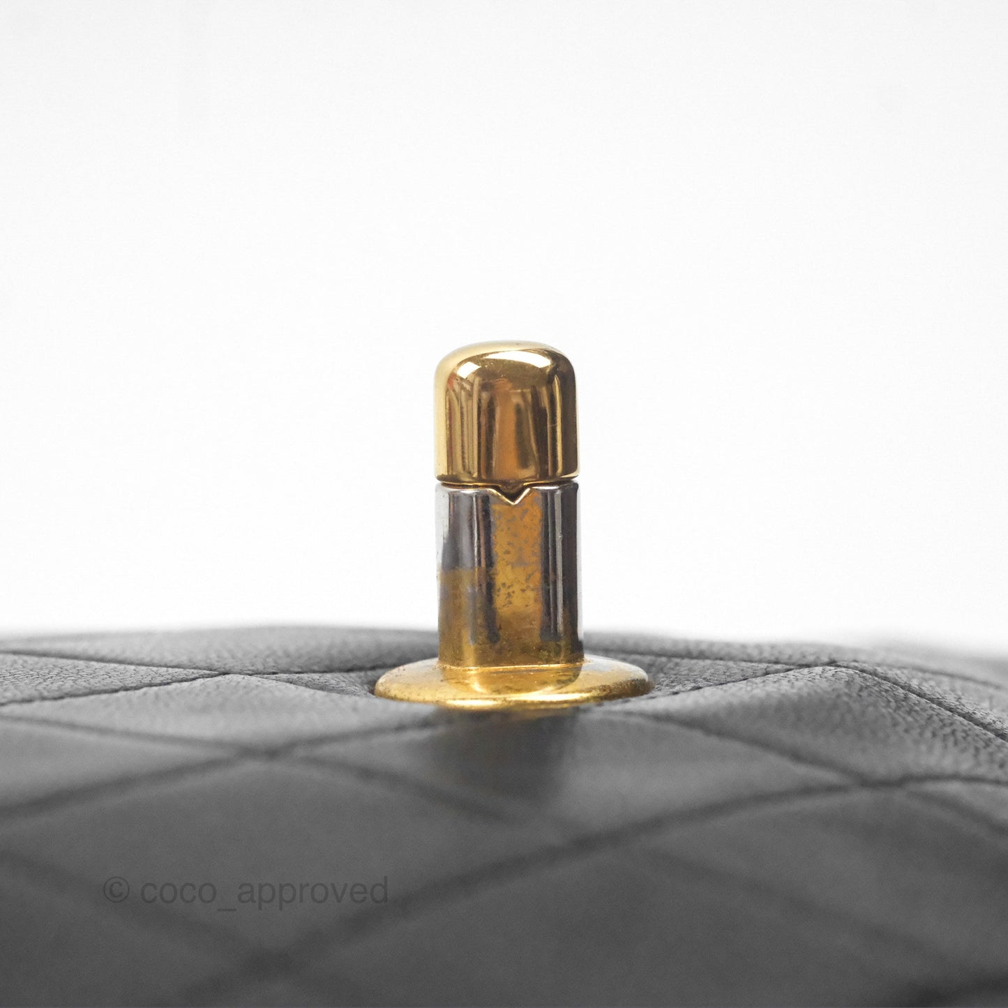 Chanel Vintage Mini Square Black Lambskin 24K Gold Hardware