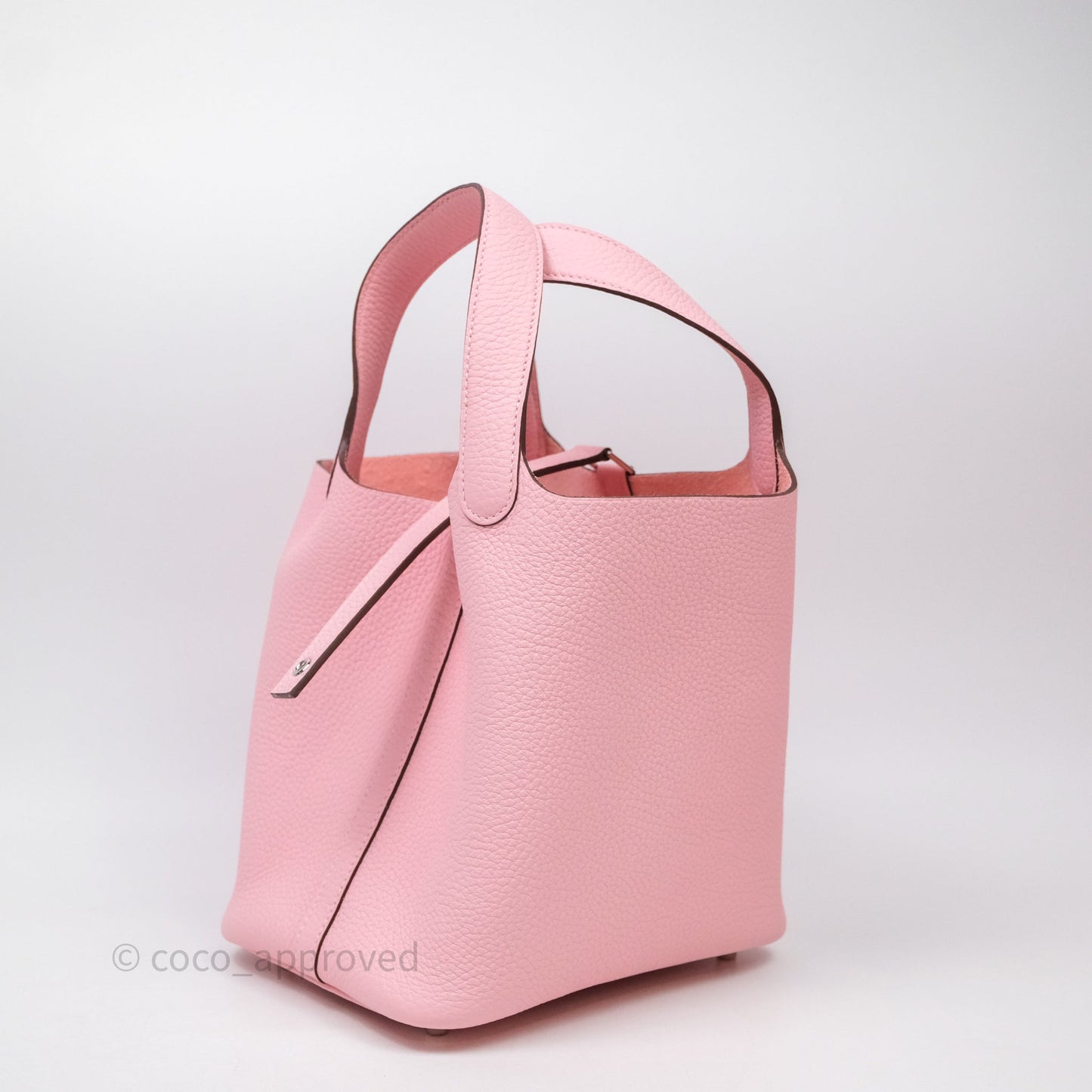 Hermès Picotin 18 Rose Sakura 3Q Clemence Palladium Hardware