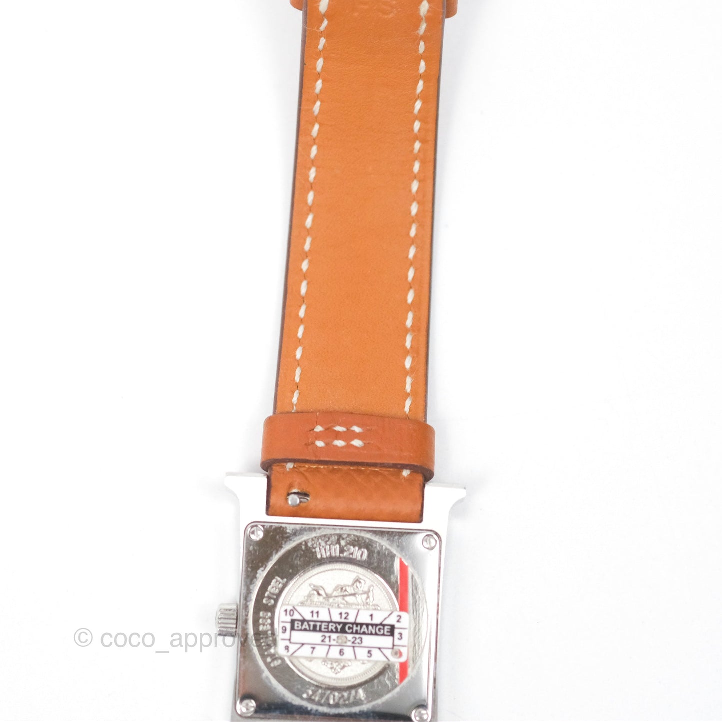 Hermès Heure H Watch Gold Epsom Palladium Hardware