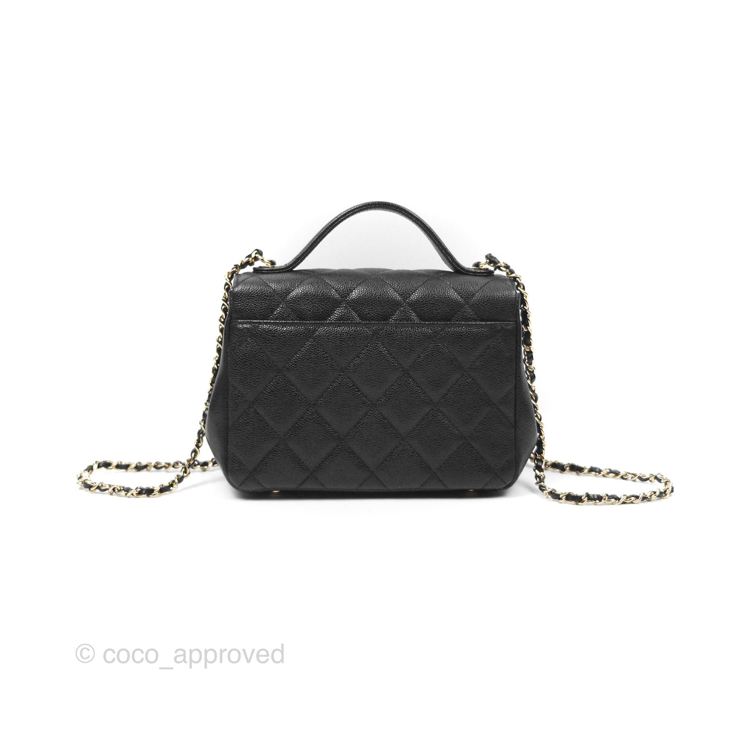 Chanel Quilted Small Business Affinity Flap Black Caviar Gold Hardware