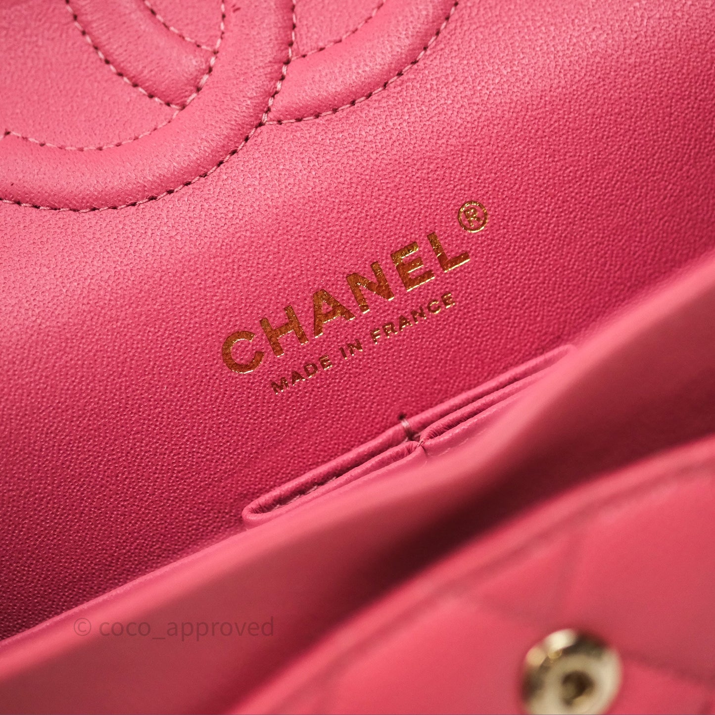 Chanel Classic M/L Medium Flap Quilted Pink Caviar Gold Hardware