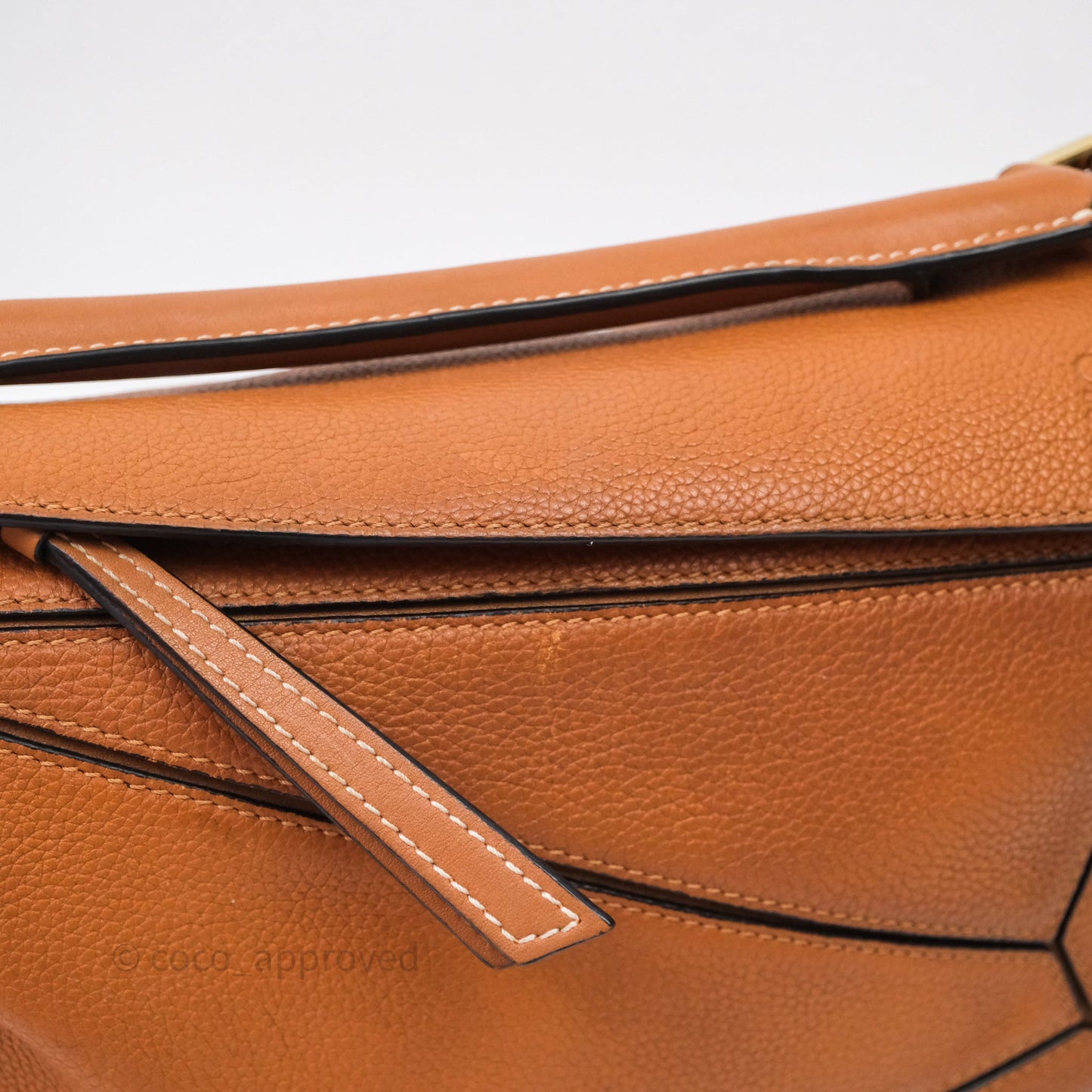 Loewe Small Puzzle Bag Tan Calfskin