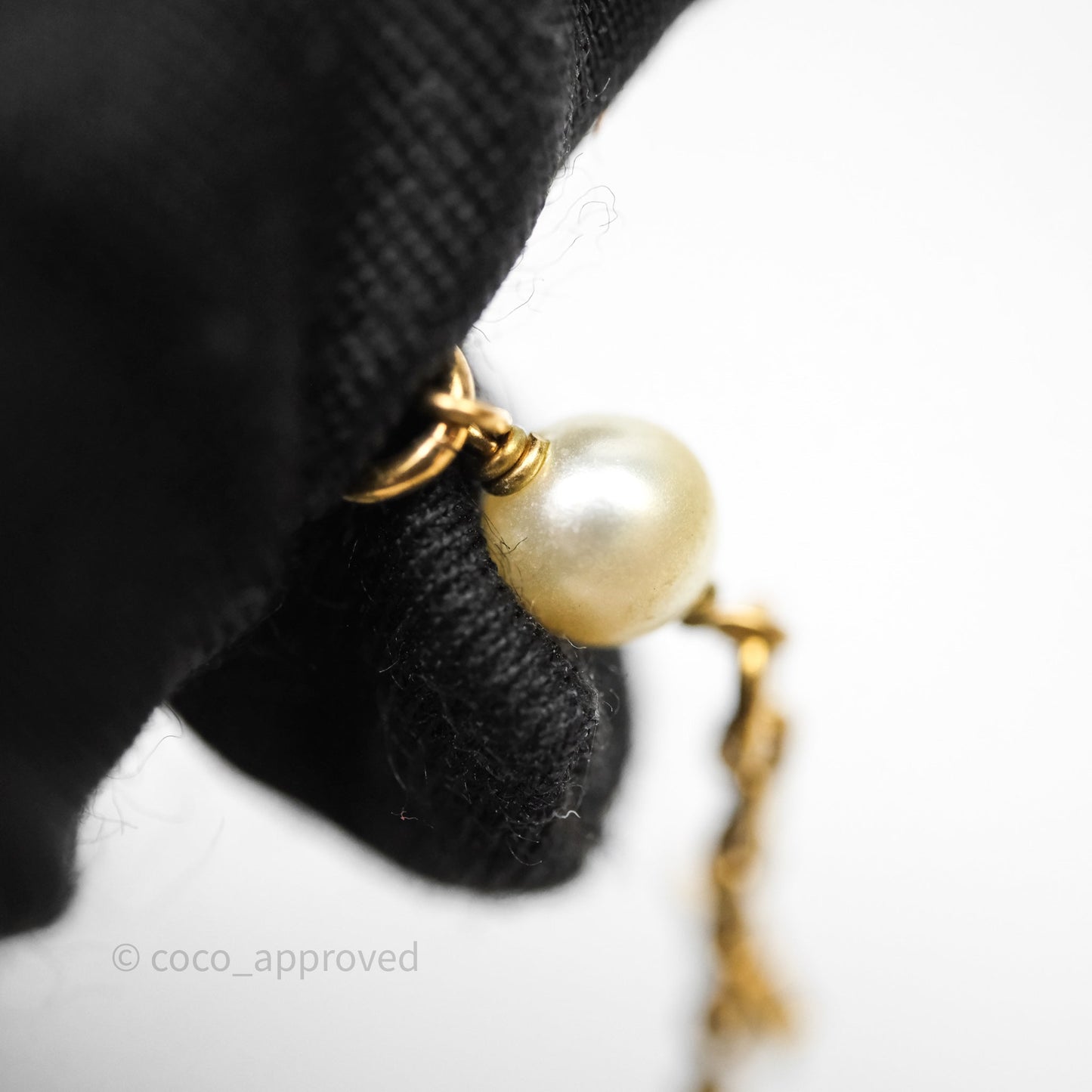 Christian Dior Petit CD Pearl Star Necklace Gold Tone