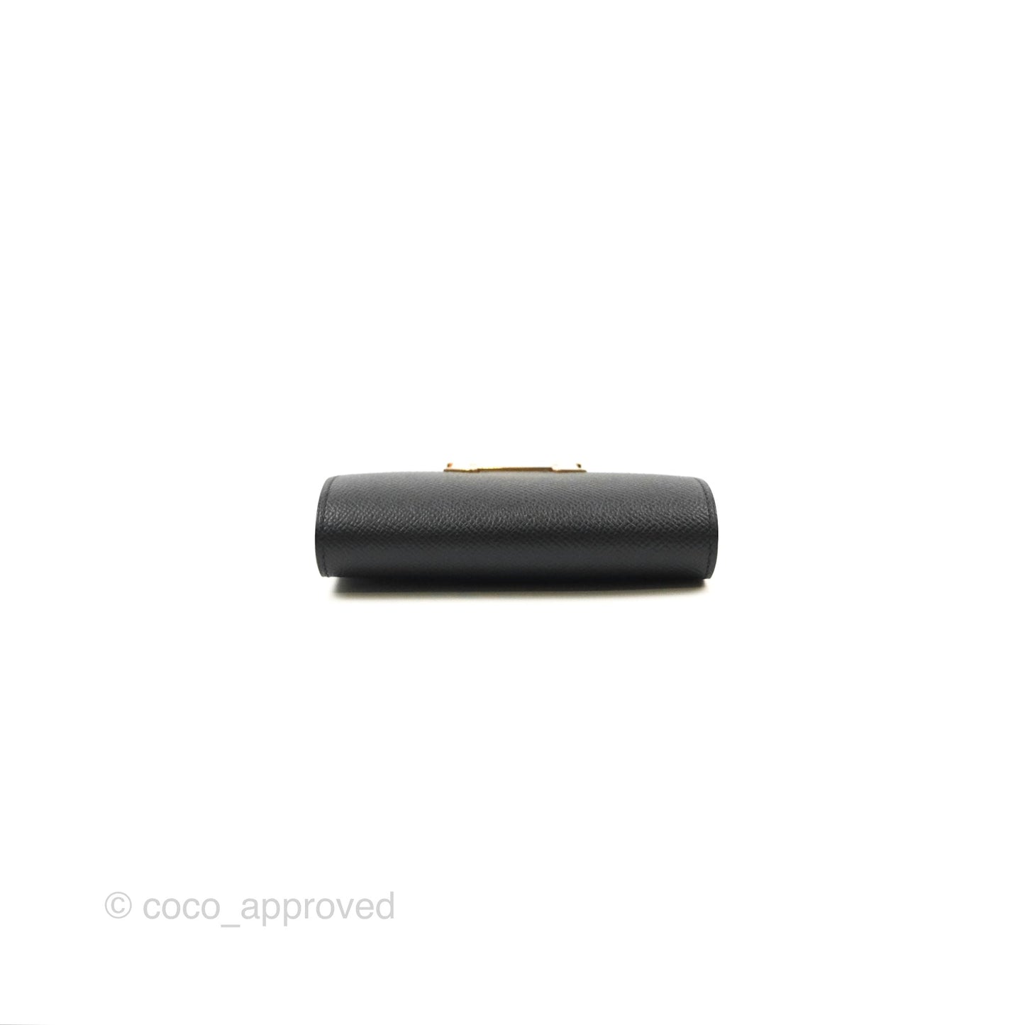 Hermès Constance Slim Wallet Black Epsom Rose Gold Hardware