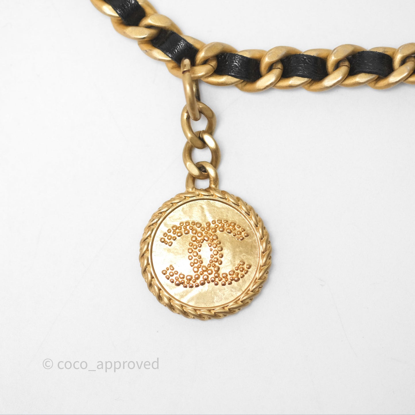 Chanel Quilted Medallion Wallet on Chain WOC Black Glossy Lambskin Gold Hardware 22K