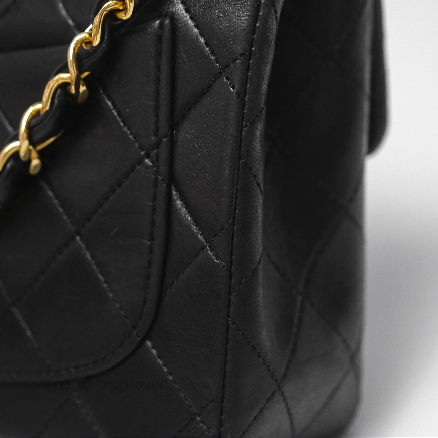Chanel Vintage Mini Square Black Lambskin 24K Gold Hardware