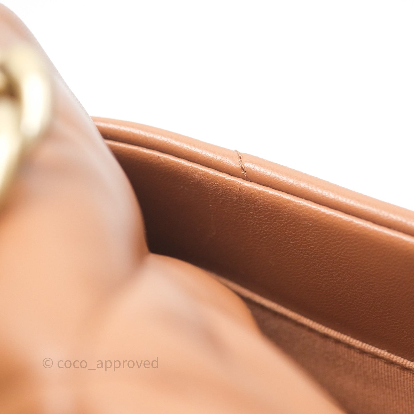 Chanel 19 Small Caramel Dark Beige Brown Mixed Hardware