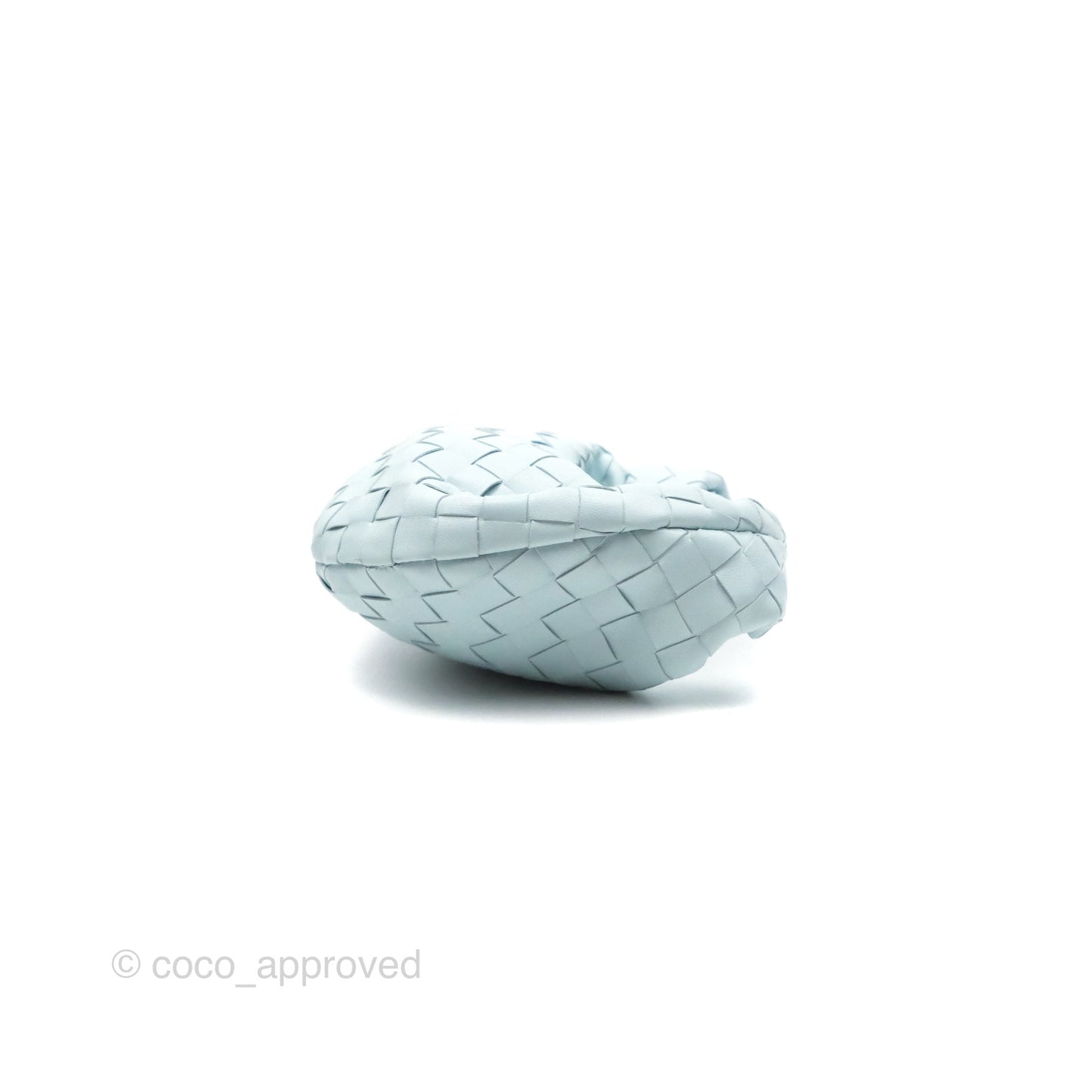 Bottega Veneta Mini Jodie Bag Teal Washed Intrecciato Lambskin
