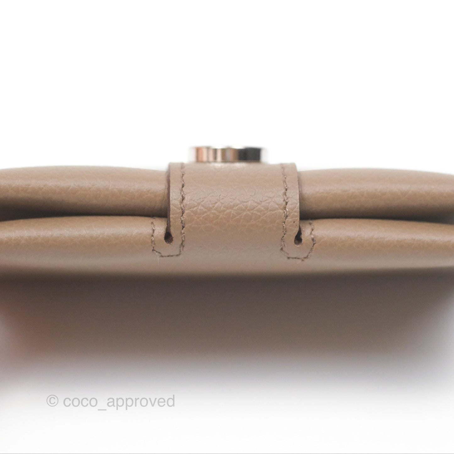 Hermès R.M.S Card Holder Etoupe Palladium Hardware