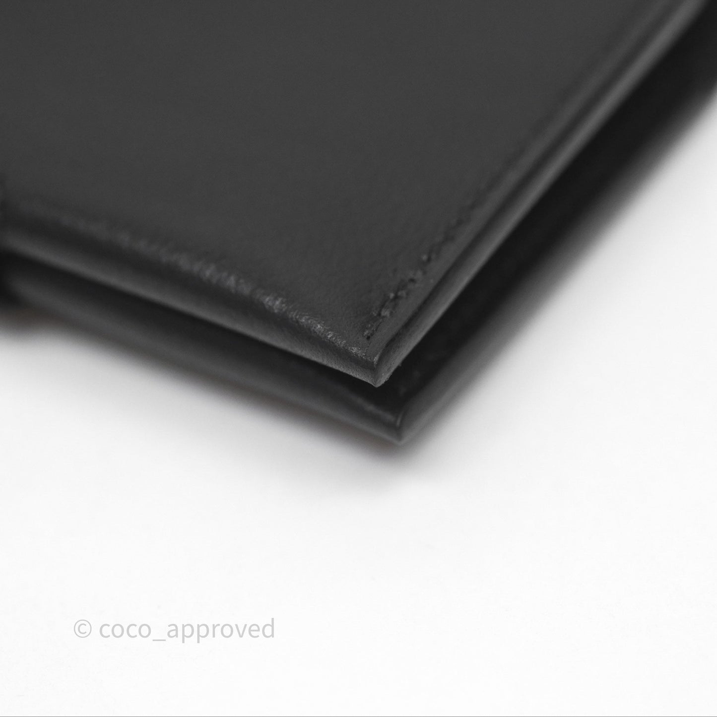 Hermes Porte-Cartes R.M.S Veau Evergrain Noir
