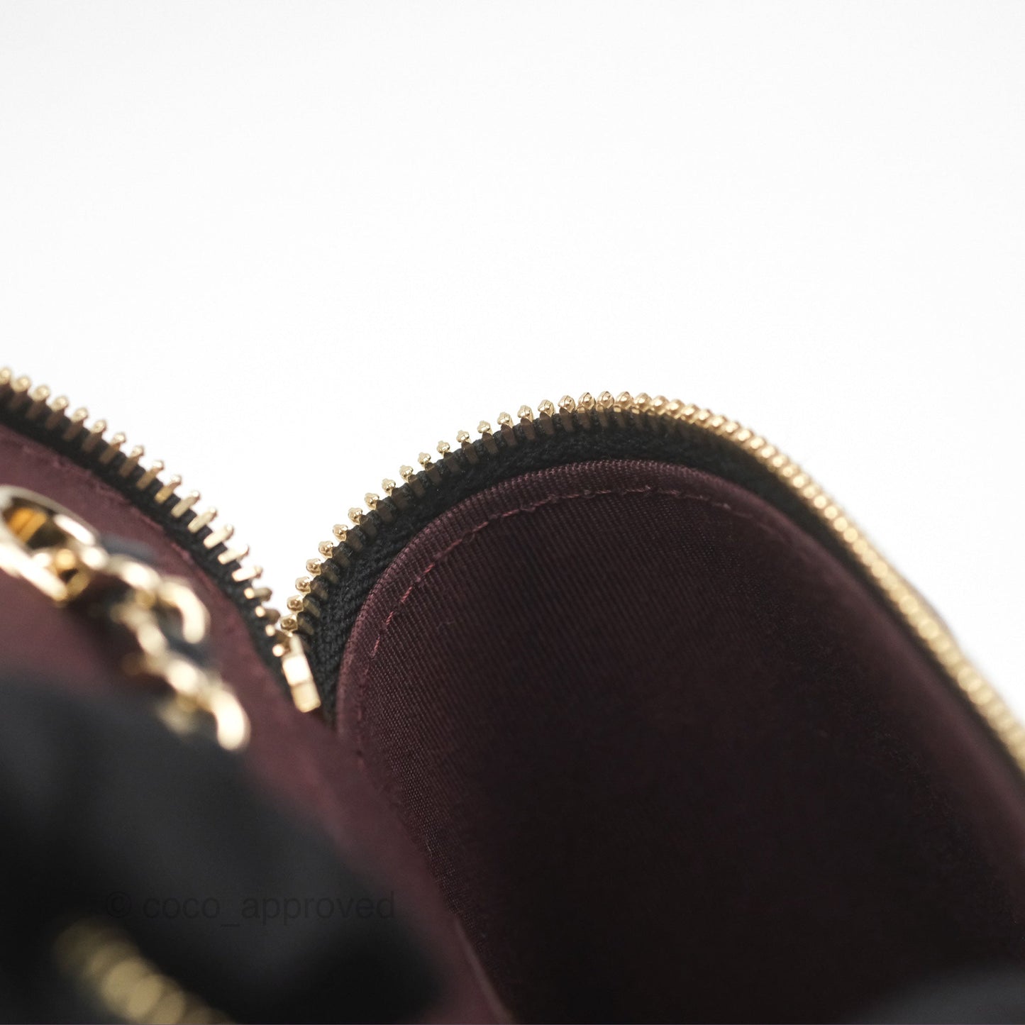 Chanel Classic Mini Vanity With Chain Black Lambskin Gold Hardware