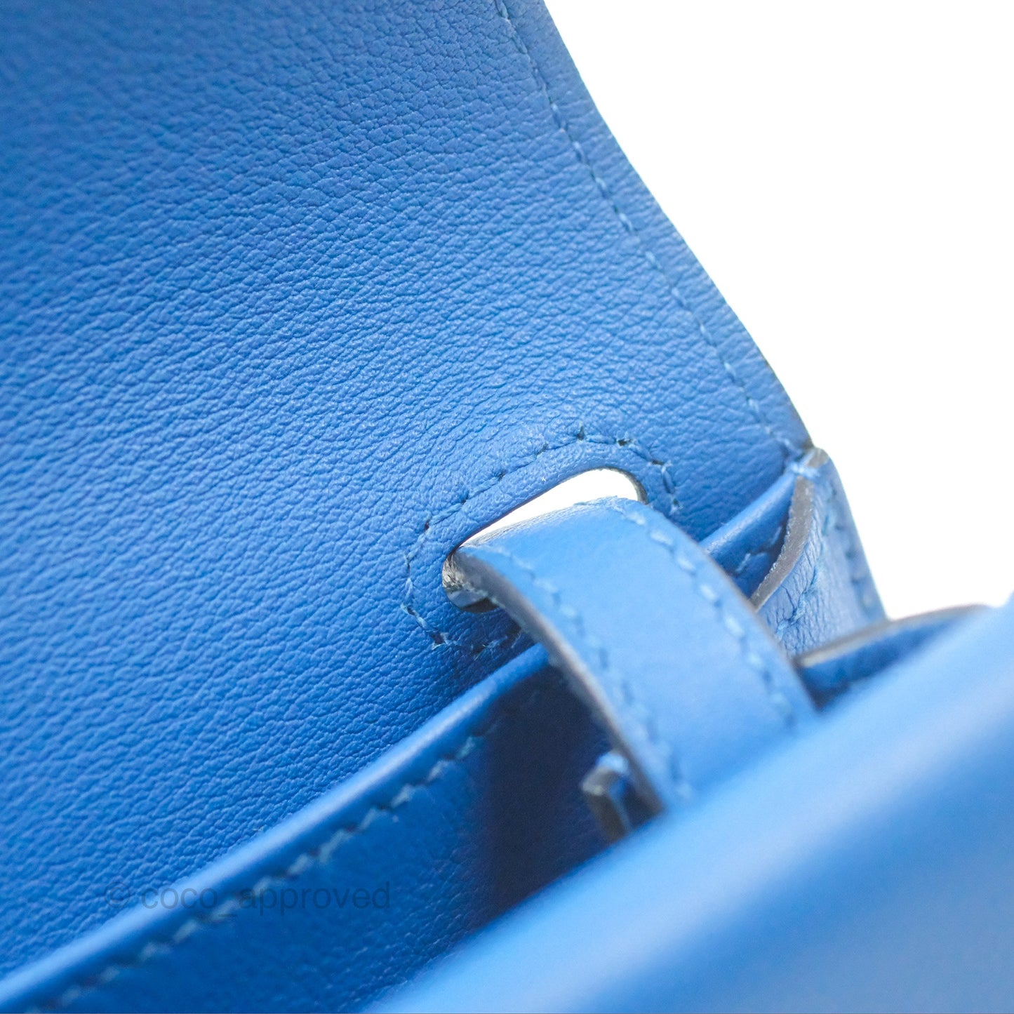 Hermès Halzan 22 Mini Bleu Zellige Swift Palladium Hardware