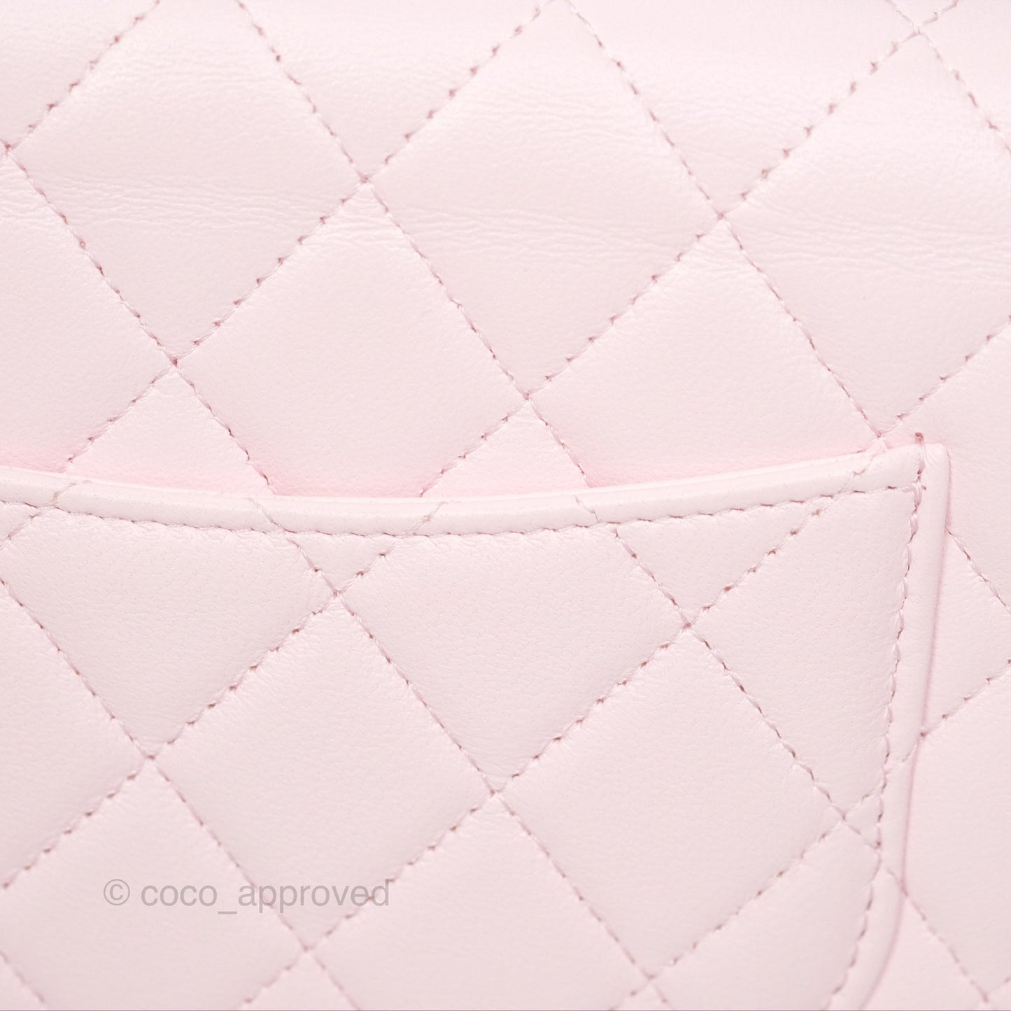 Chanel Wallet On Chain WOC Pearl Chain Iridescent Light Pink Lambskin Gold Hardware