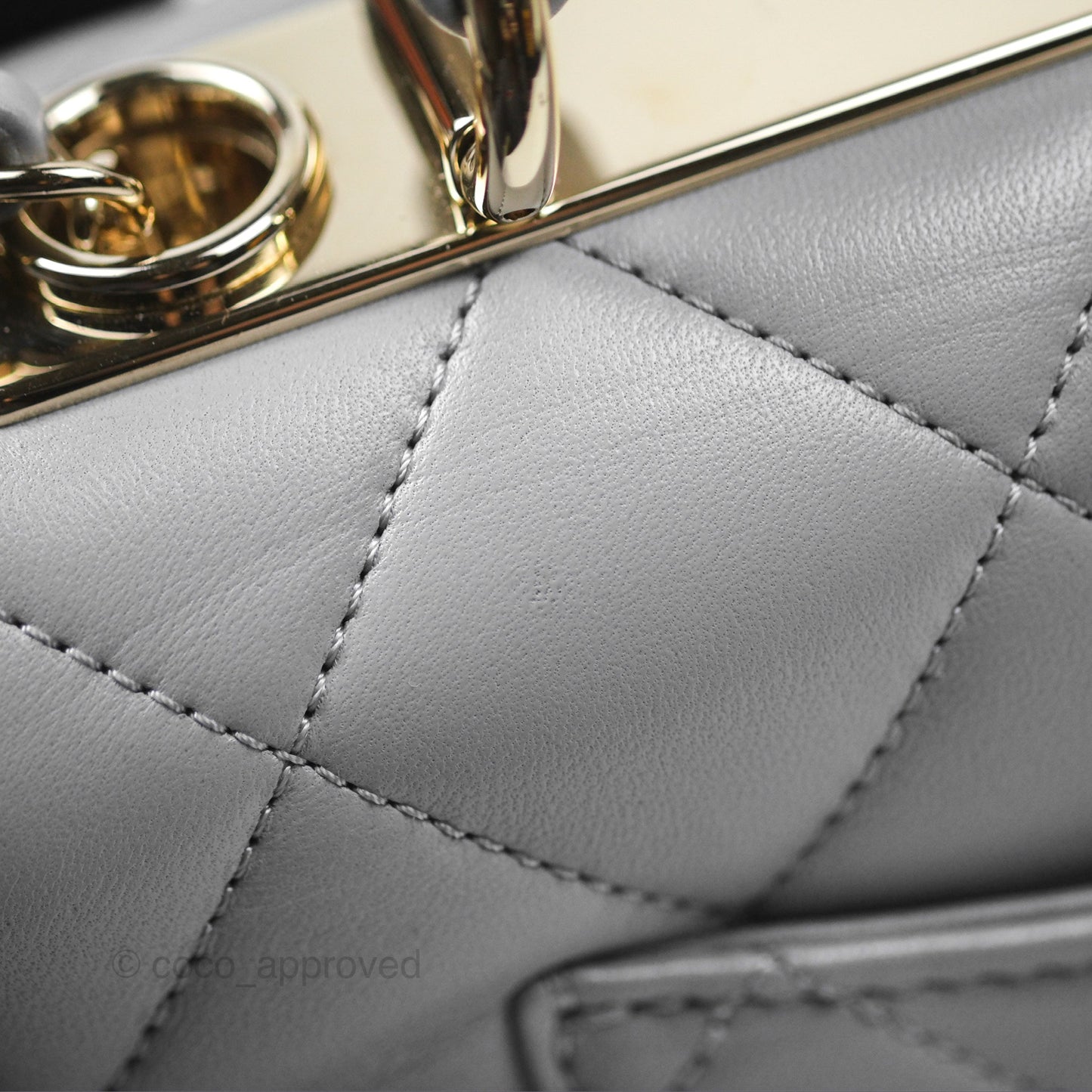 Chanel Small Trendy CC Grey Lambskin Gold Hardware
