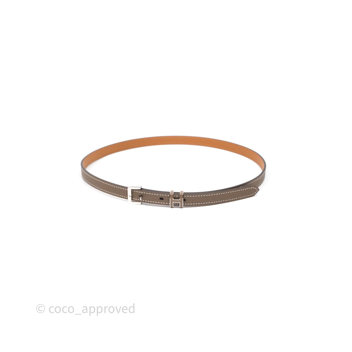 Hermes Pop H 15 Belt Etoupe
