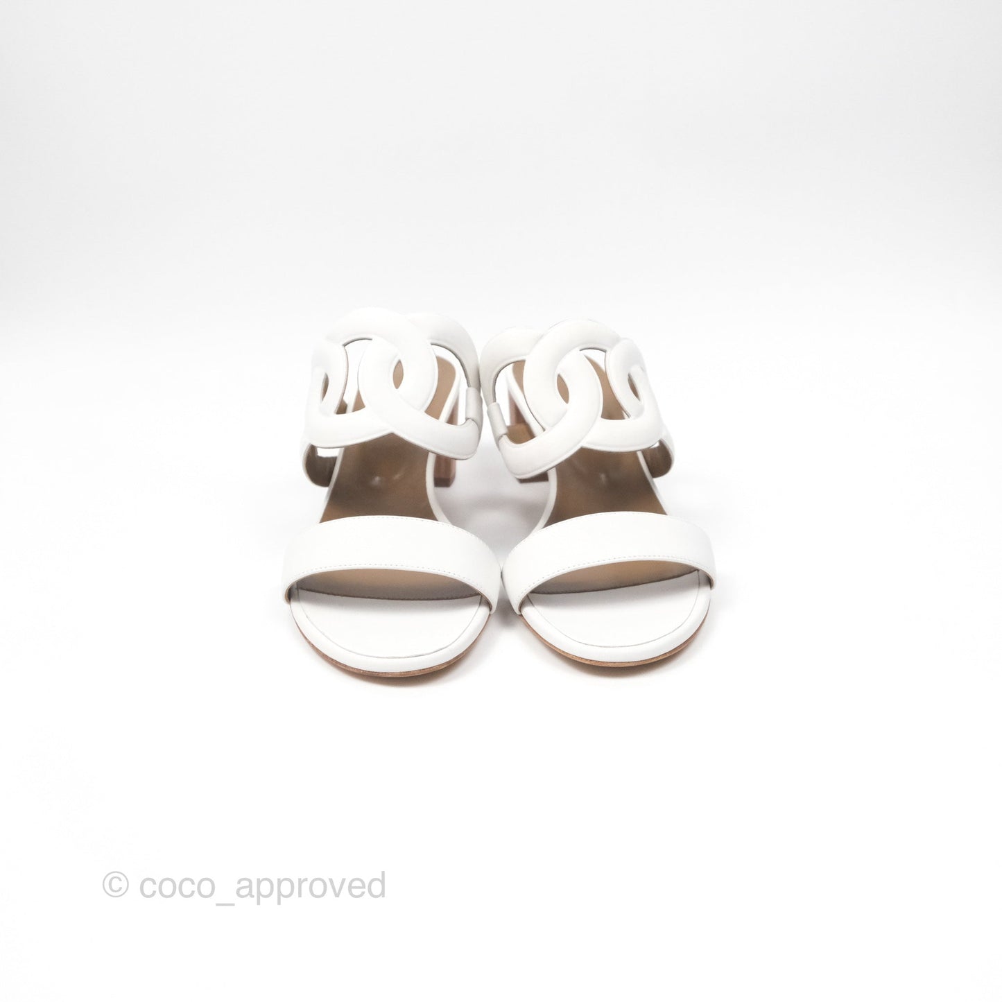 Hermès Bikini Sandals in White Size 38.5