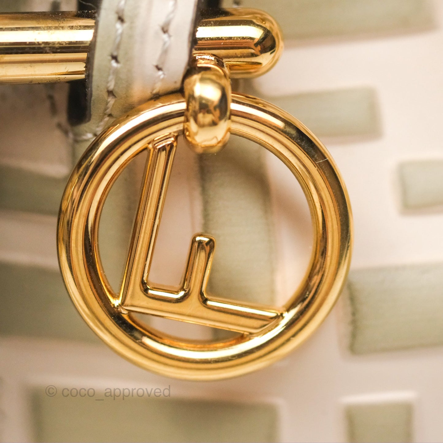 Fendi Mini Mon Tresor Bucket Bag FF Motif Beige