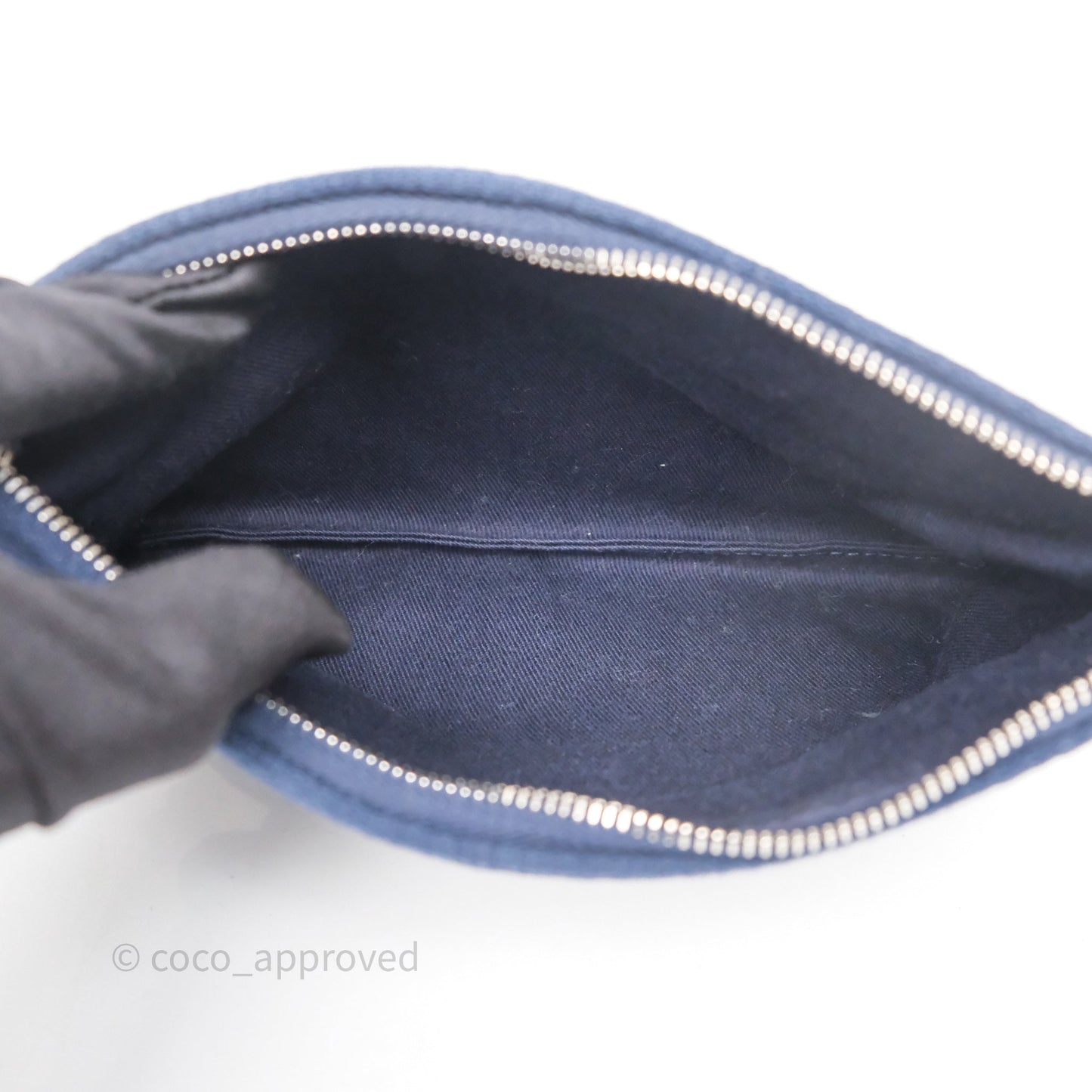 Chanel Large Deauville Navy Canvas Silver Hardware