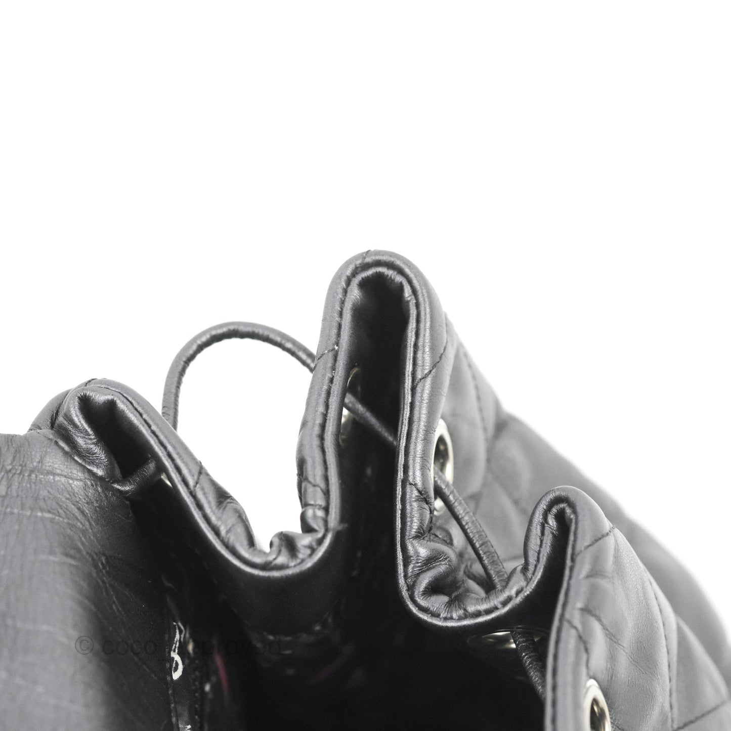 Chanel Ground Control Flap Backpack Quilted Iridescent Dark Grey Aged Calfskin Silver Hardware