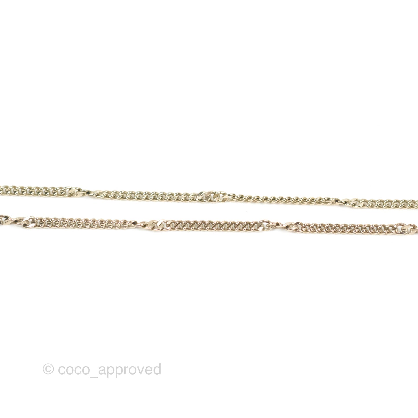 Chanel CC Star Yellow Rhinestone Necklace Gold Tone 21S