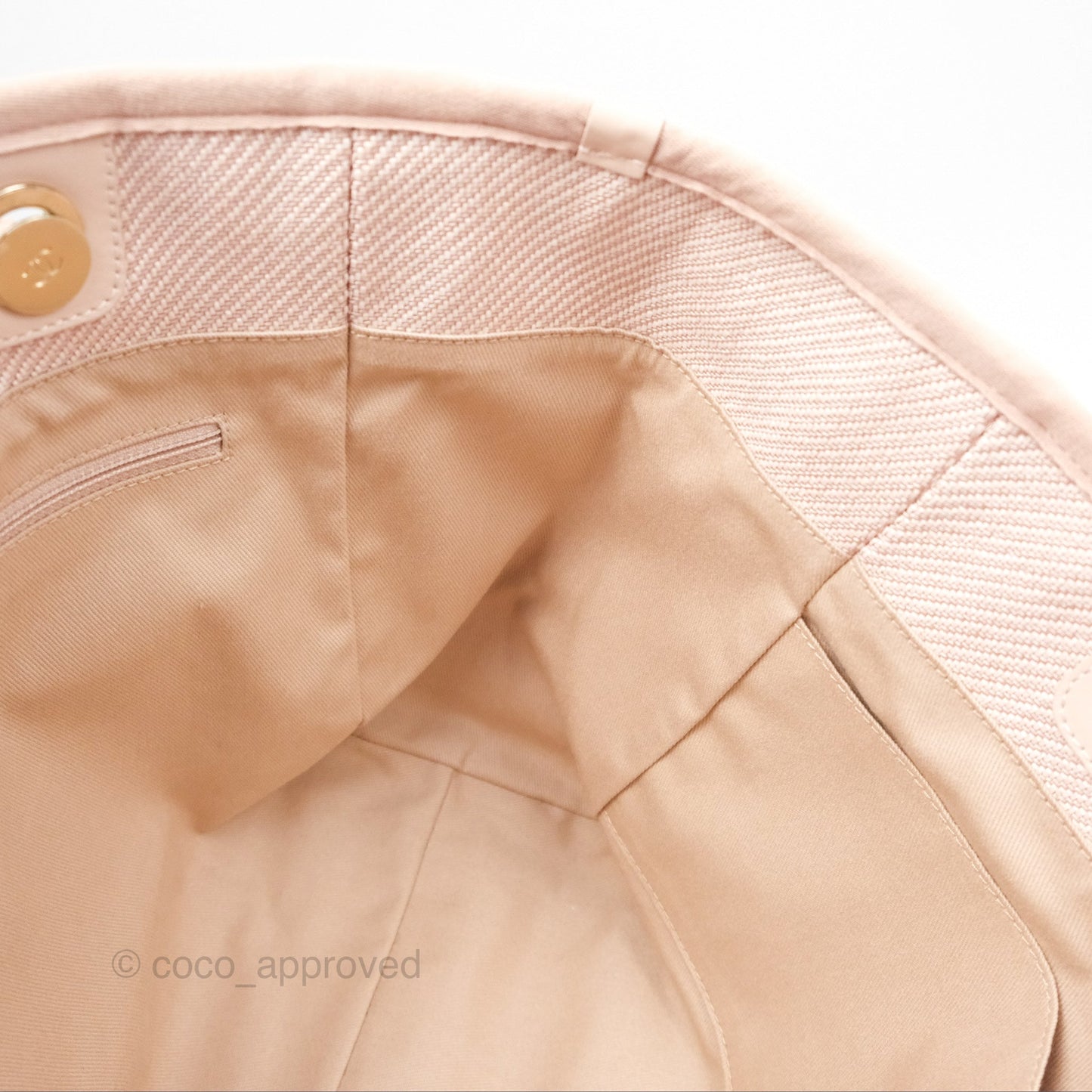 Chanel Medium Deauville Pink Canvas Gold Hardware
