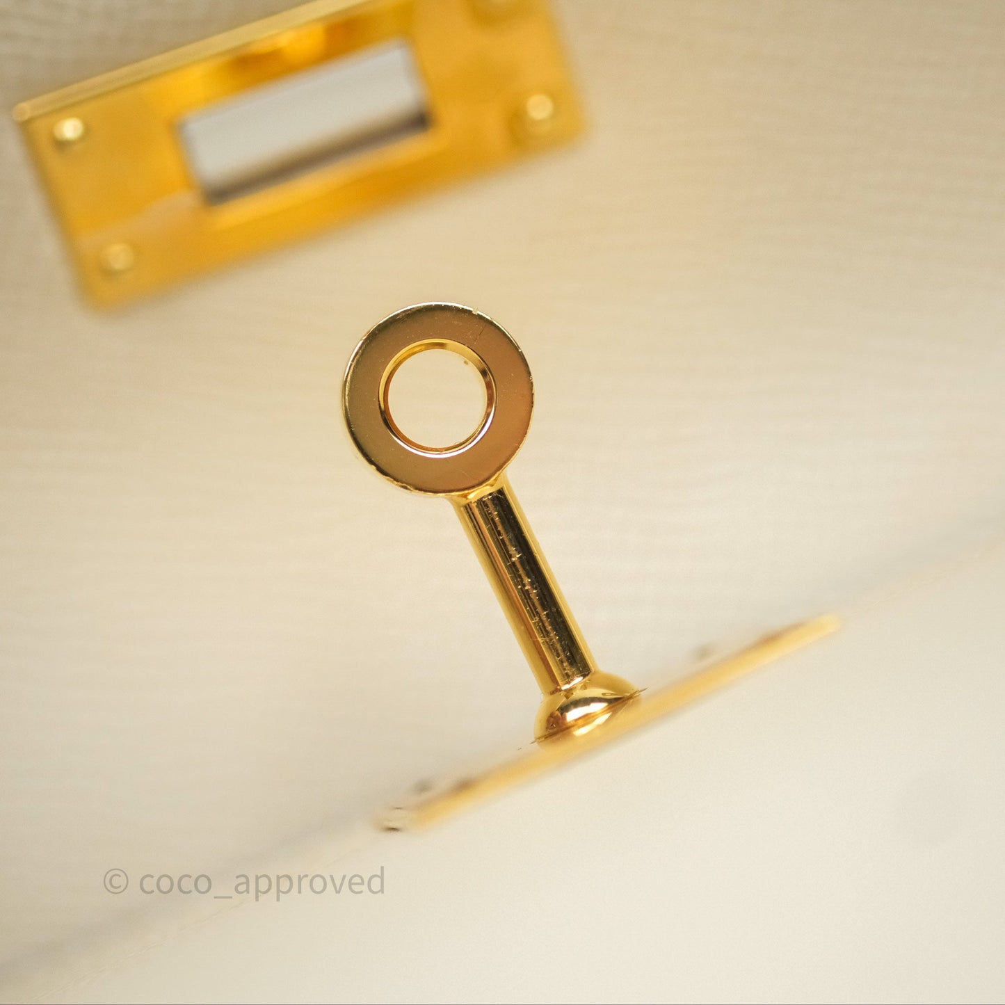 Hermès Kelly 28 Sellier Craie 10 Epsom Gold Hardware