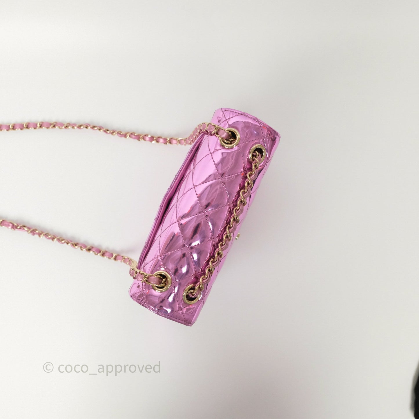 Chanel Hollywood Boulevard Flap with Star Coin Purse Lilac Pink Metallic Mirror Calfskin 24C