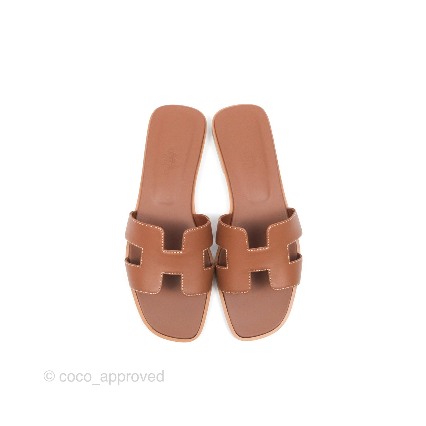 Hermès Oran Sandals Gold Swift Size 36.5