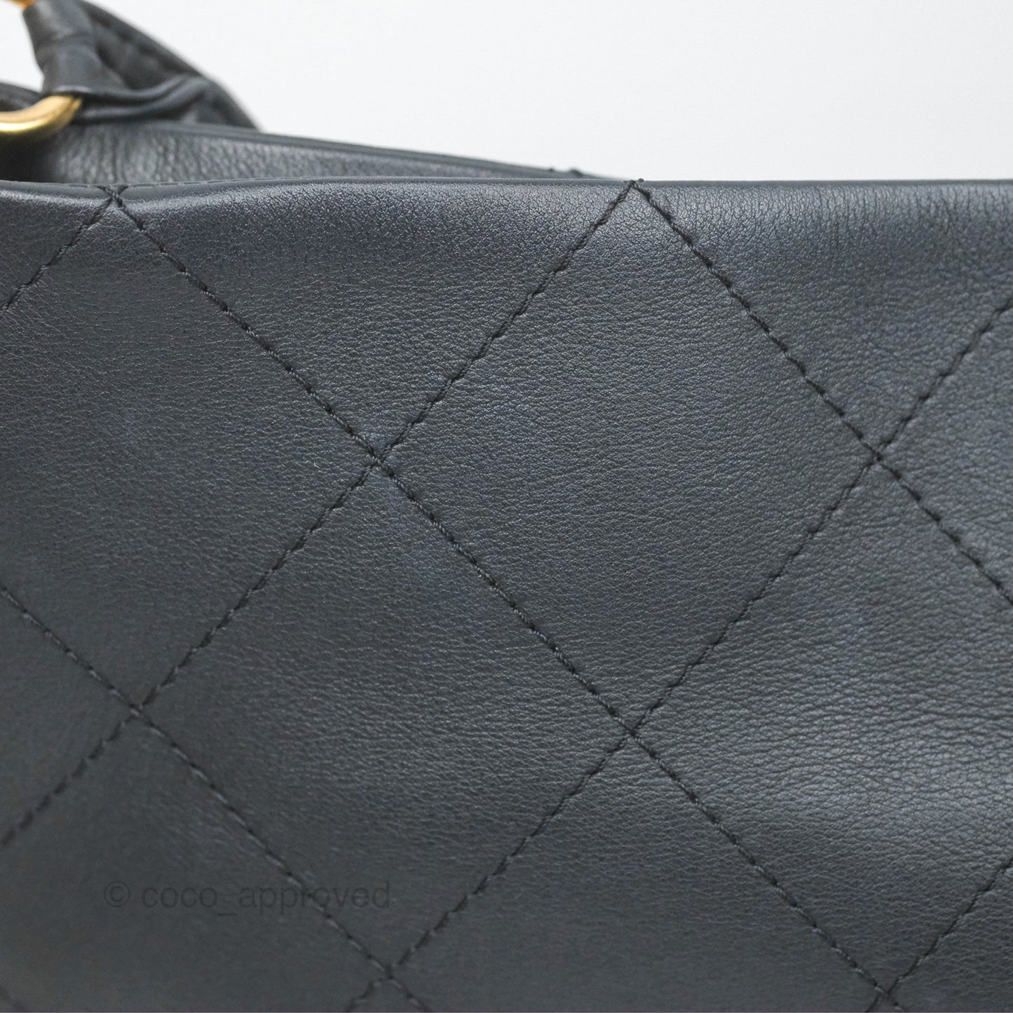 Chanel Large Hobo Tote Lambskin Black Aged Gold Hardware